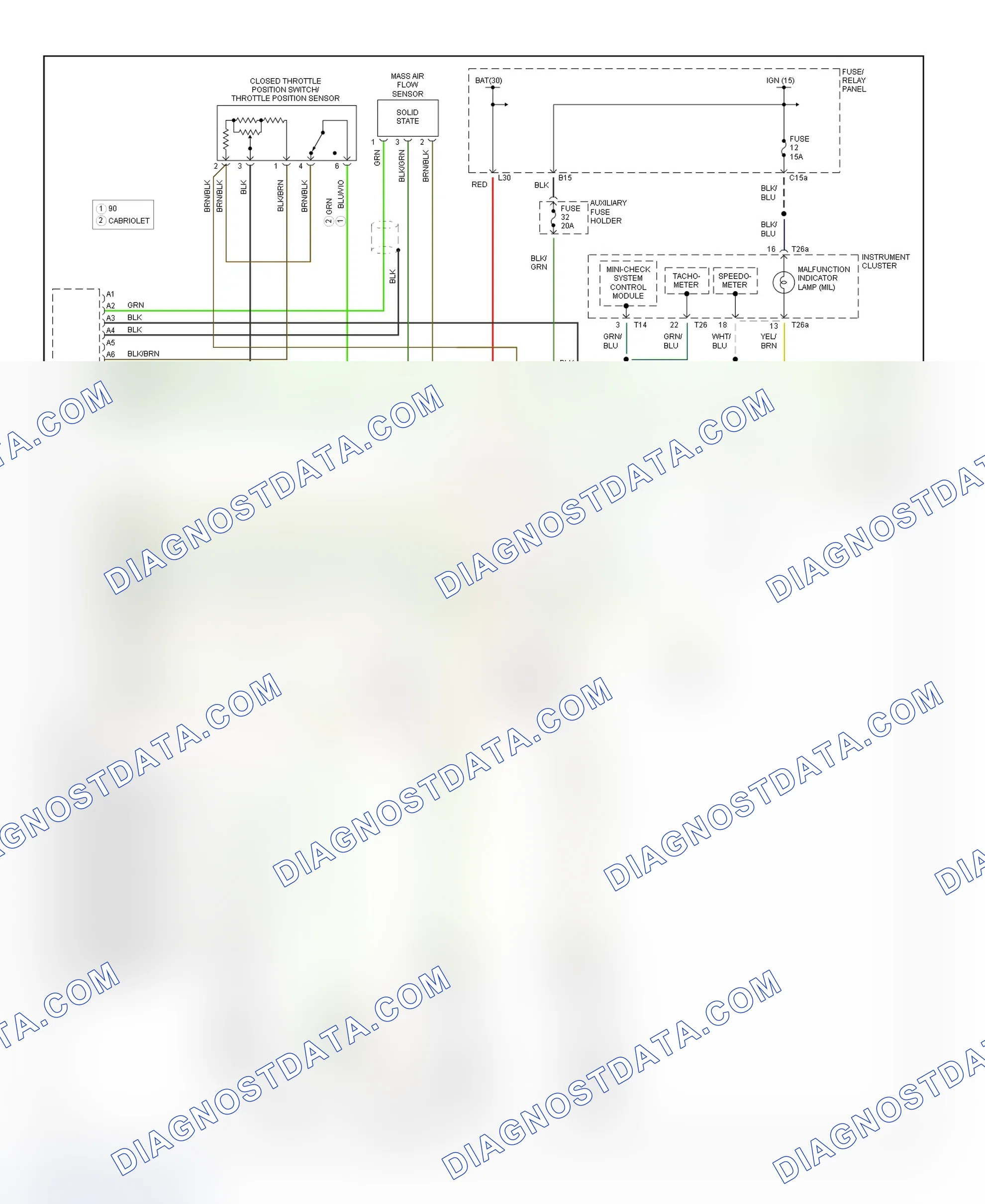 Scheme 5: Wiring Diagram (Cabriolet & 90 2.8L - 1 Of 2)