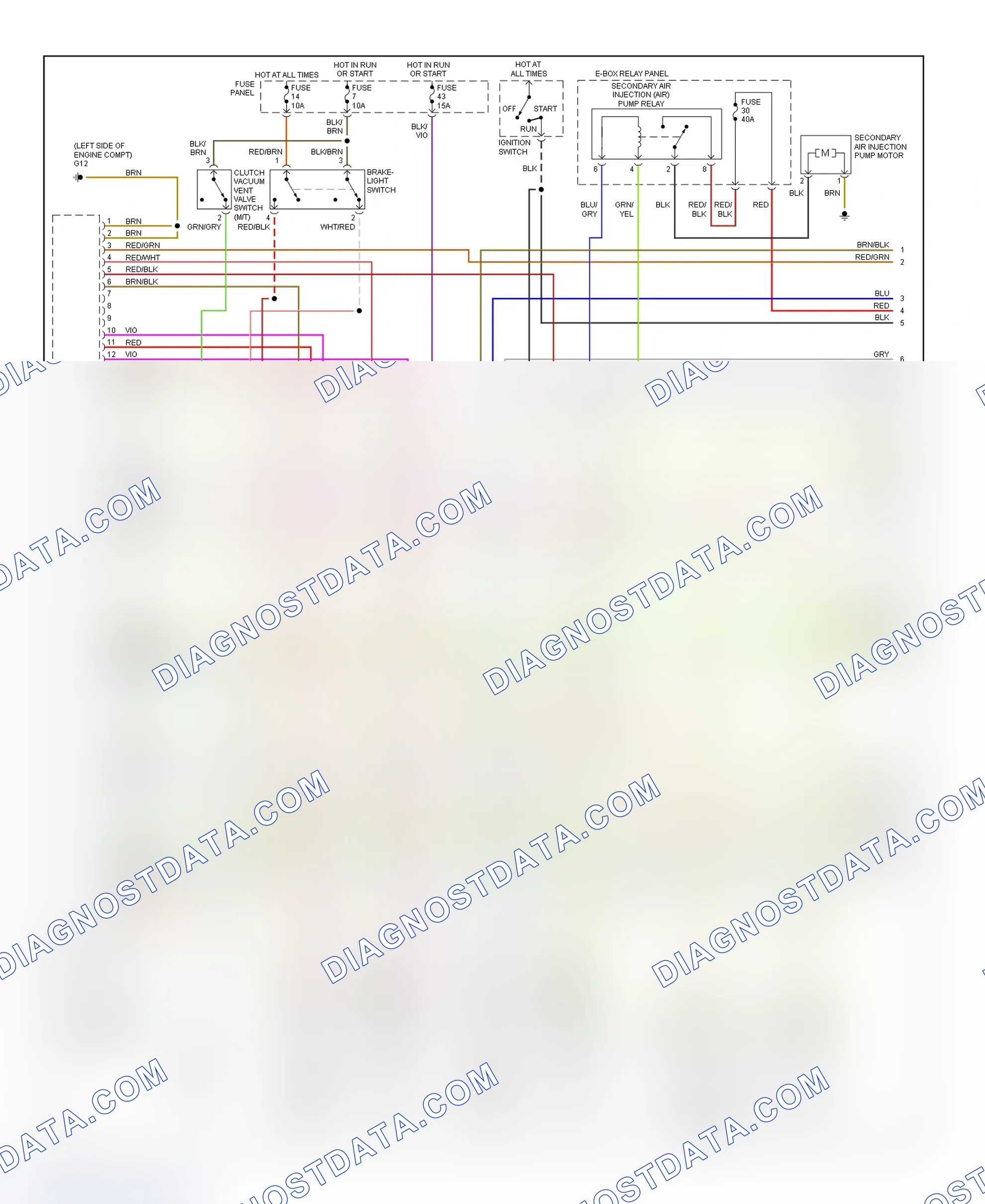 Scheme 8: Wiring Diagram (A4 3.0L - 1 Of 4)
