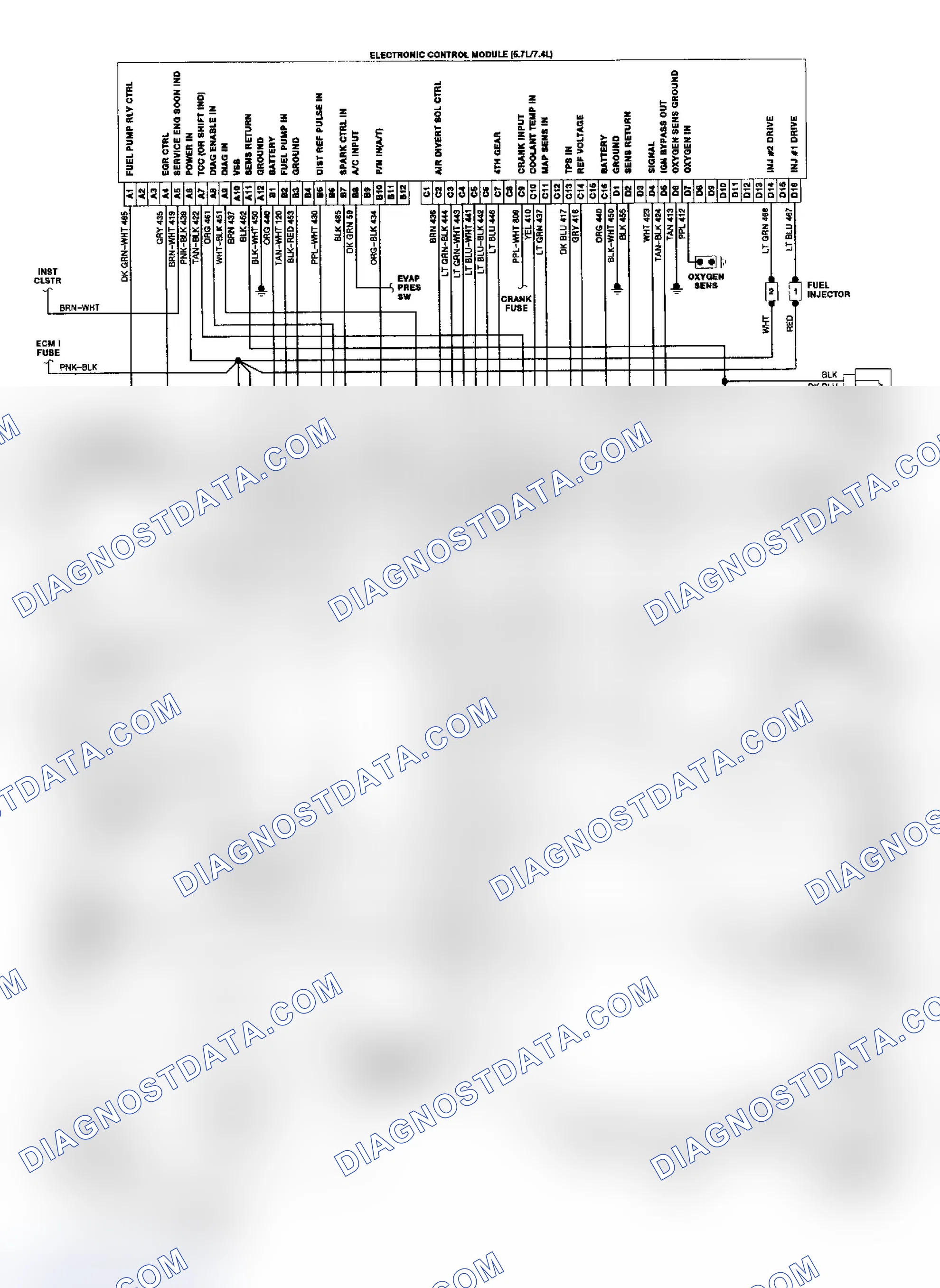 Scheme 43: "R" & "V" Series TBI/CCC Wiring Diagram