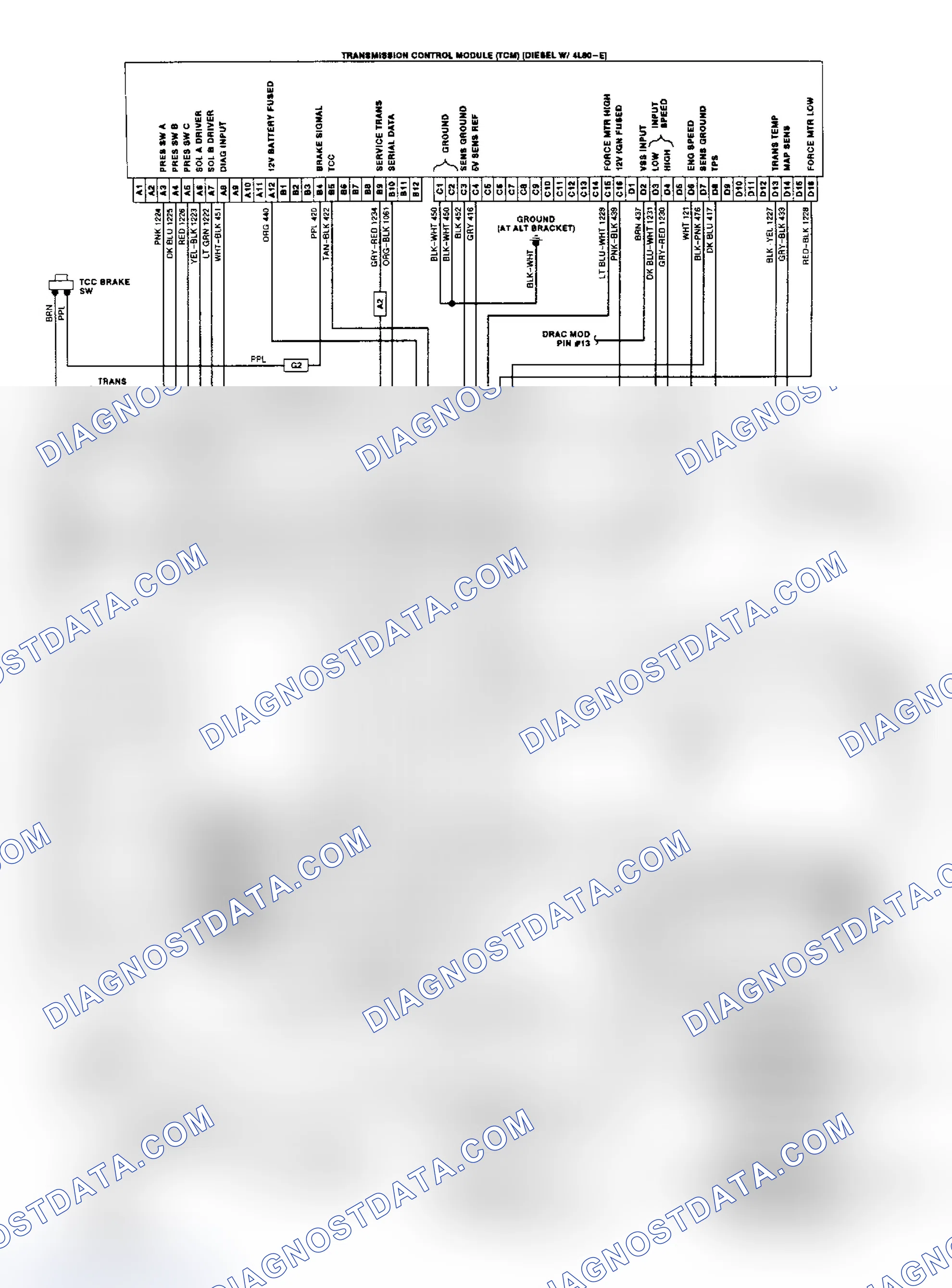 Scheme 19: Wiring Diagram ("P" Series Chassis Diesel W/4L80-E Trans.)