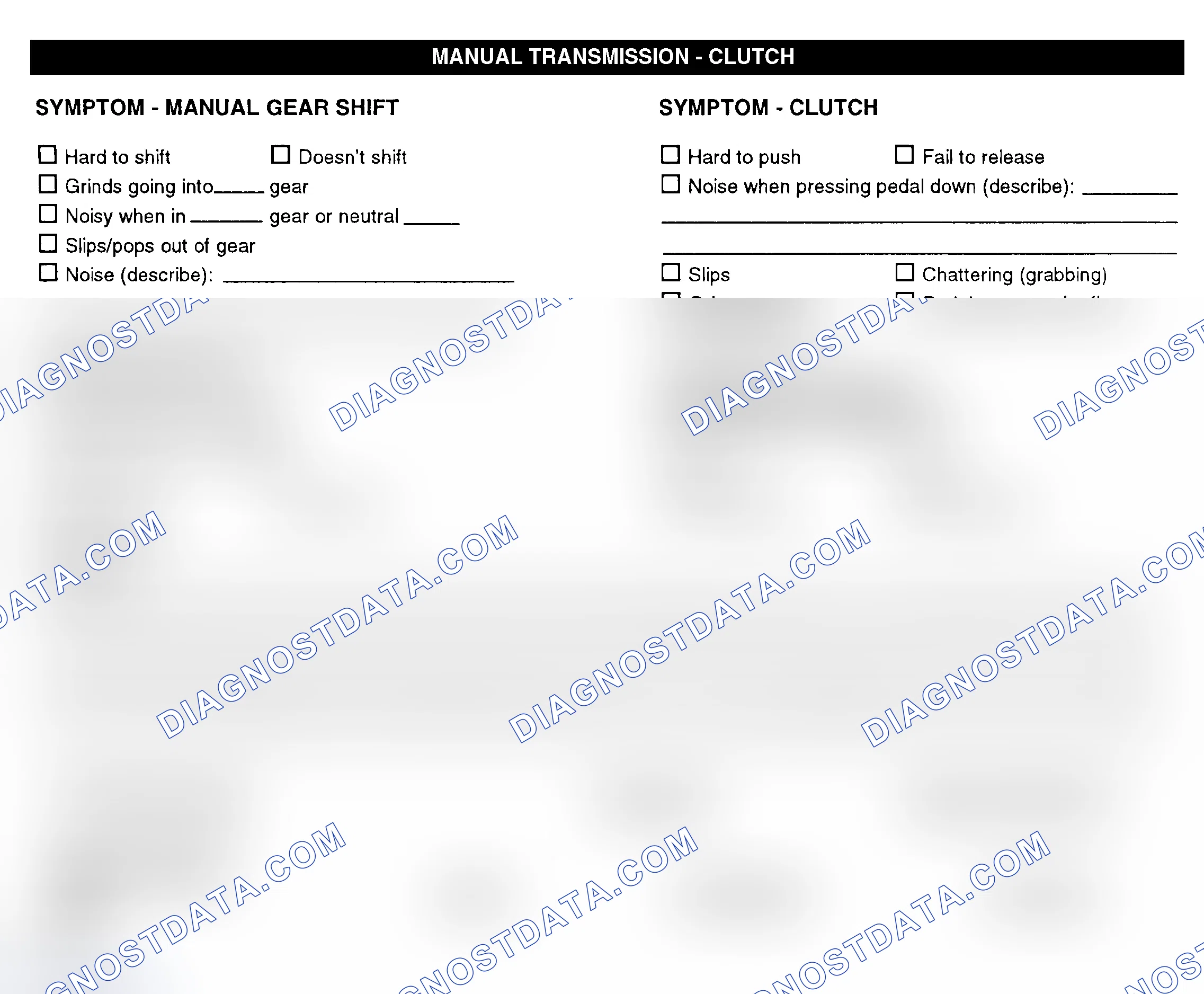 Scheme 10: Manual Transmission & Clutch
