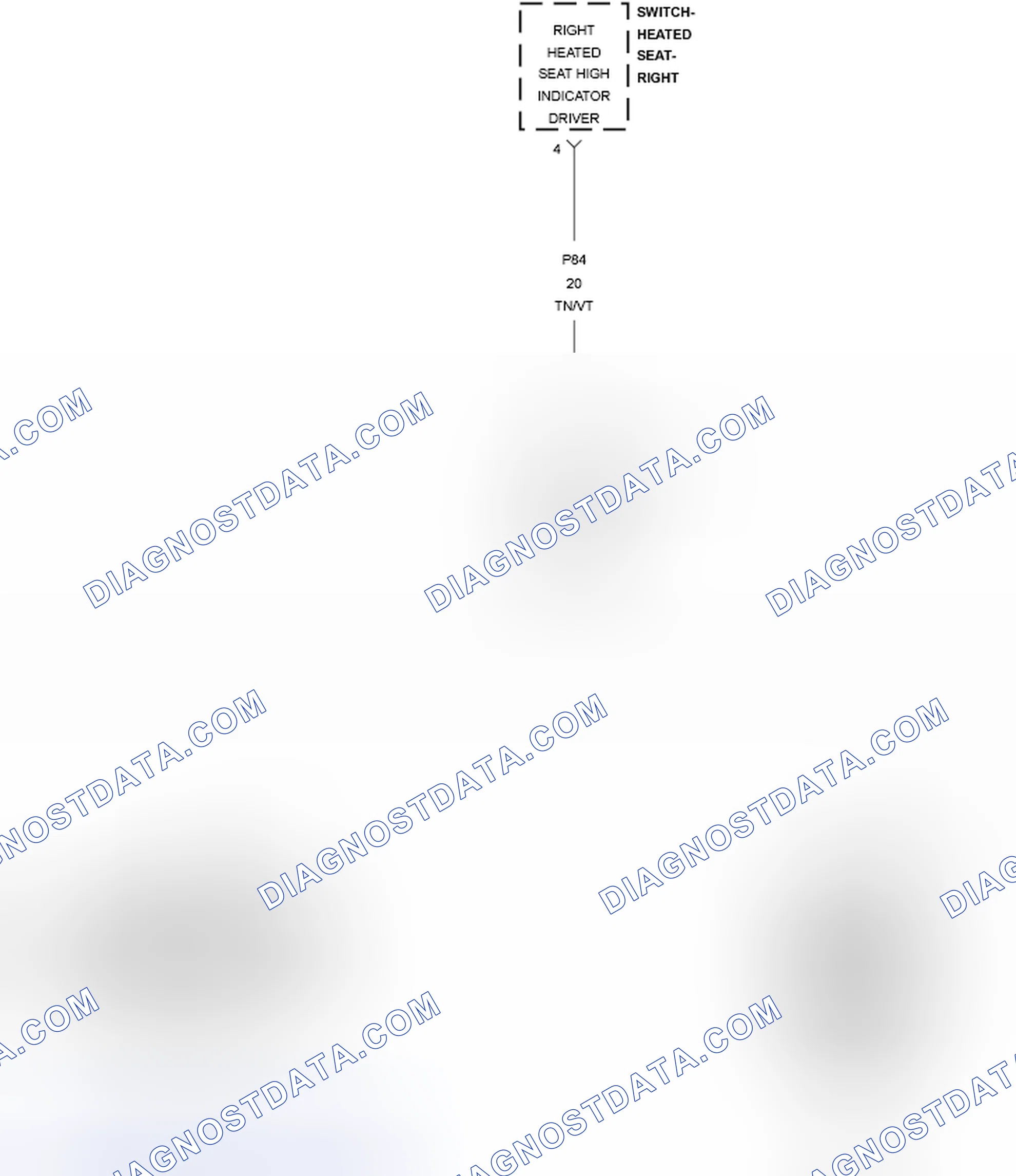 Scheme 172: B121A-RIGHT HEATED SEAT HI INDICATOR CONTROL CIRCUIT HIGH