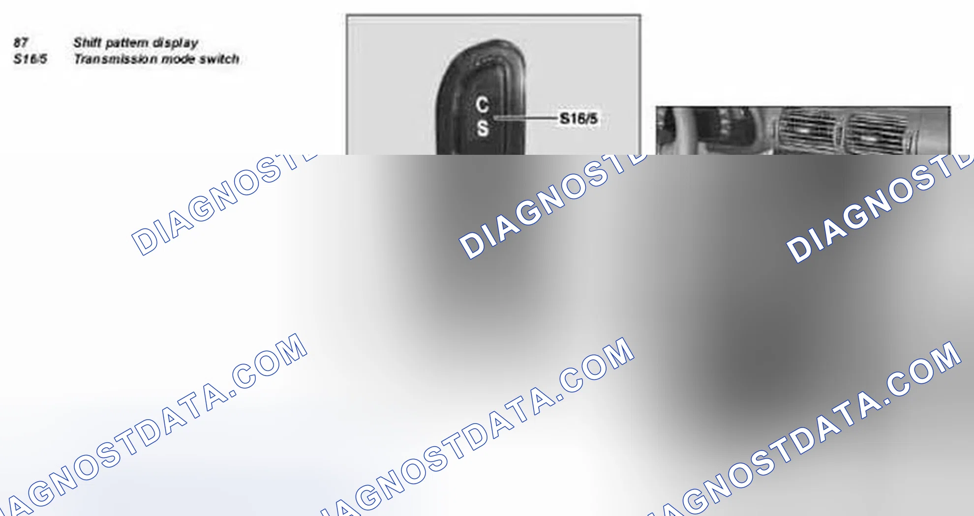 Scheme 52: Identifying Shift Pattern Display And Transmission Mode Switch - Illustrated On Model 203.0
