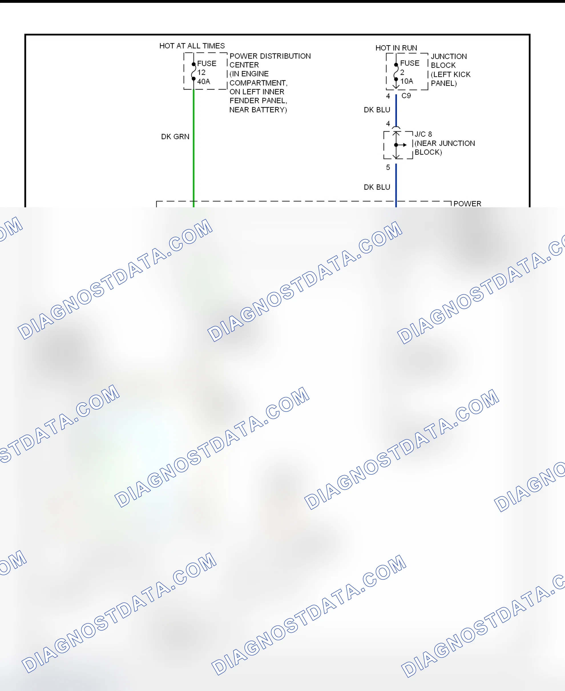 Fig. 19: Heater System Wiring Diagram (Ram Pickup)