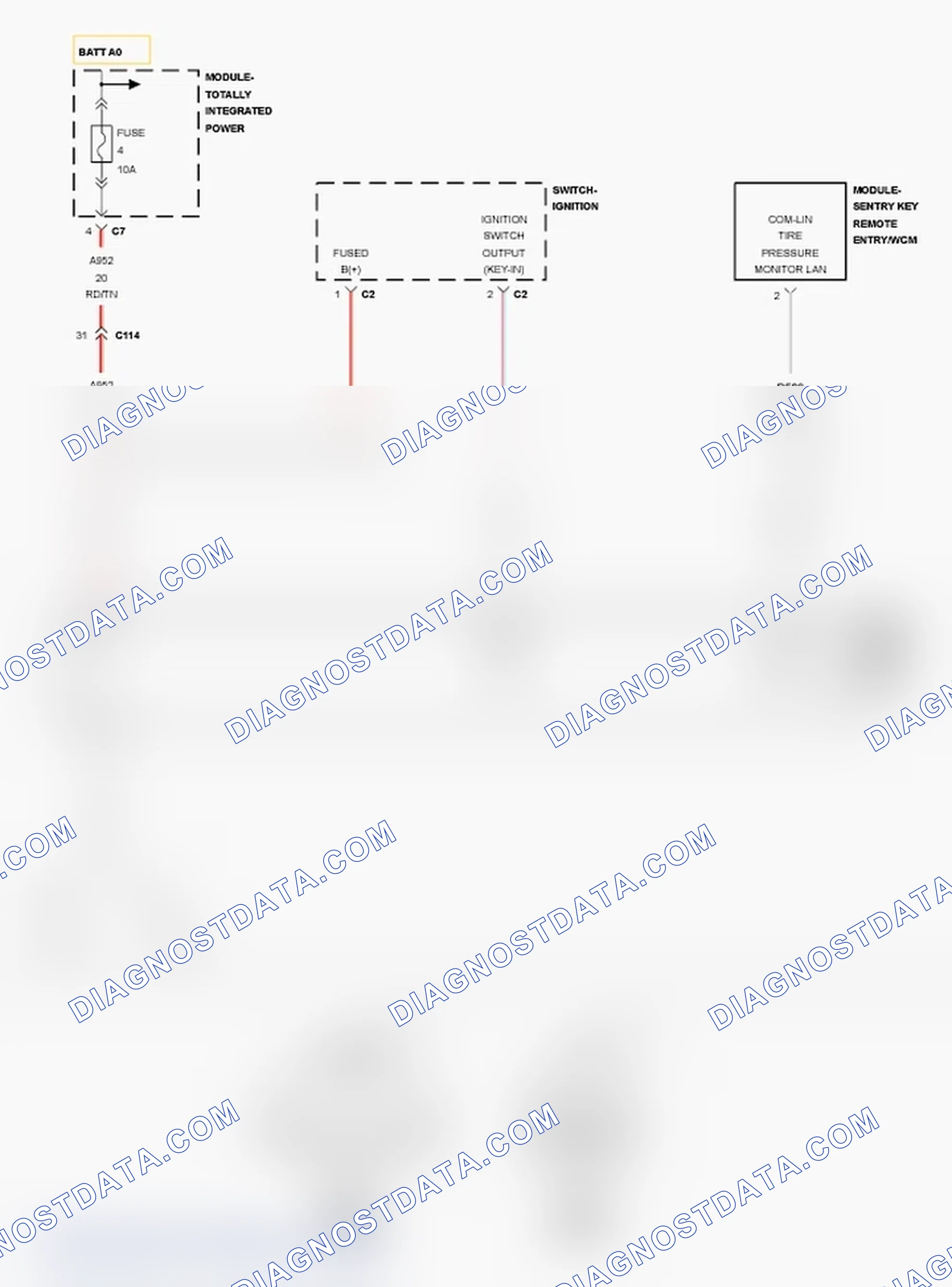 Scheme 25: B2254-COLUMN LOCK MODULE INTERNAL