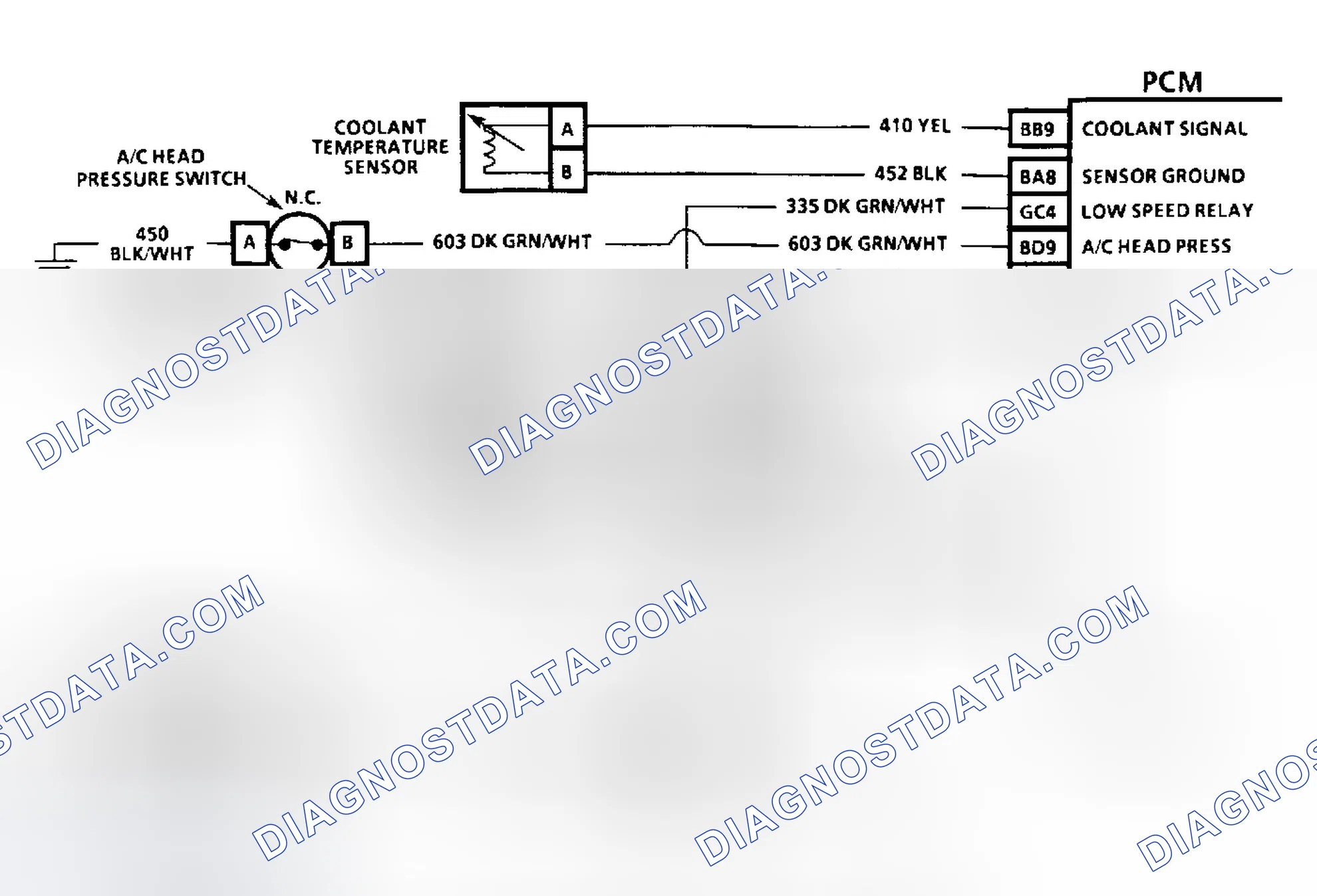 Scheme 132: CODE 69, A/C HEAD PRESSURE SWITCH 3.8L