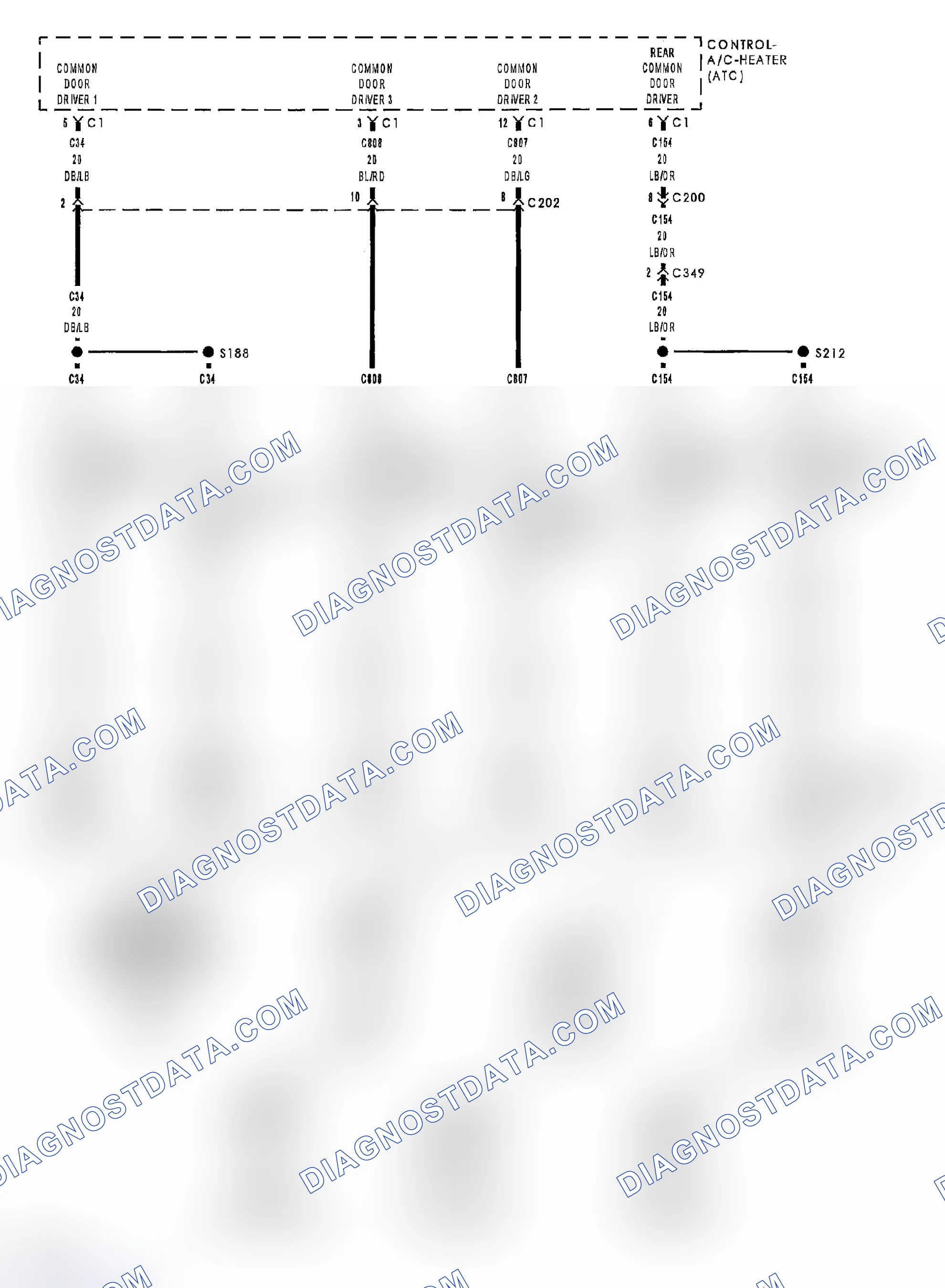 Scheme 196: B1059-RECIRCULATION DOOR CONTROL CIRCUIT LOW (ATC)