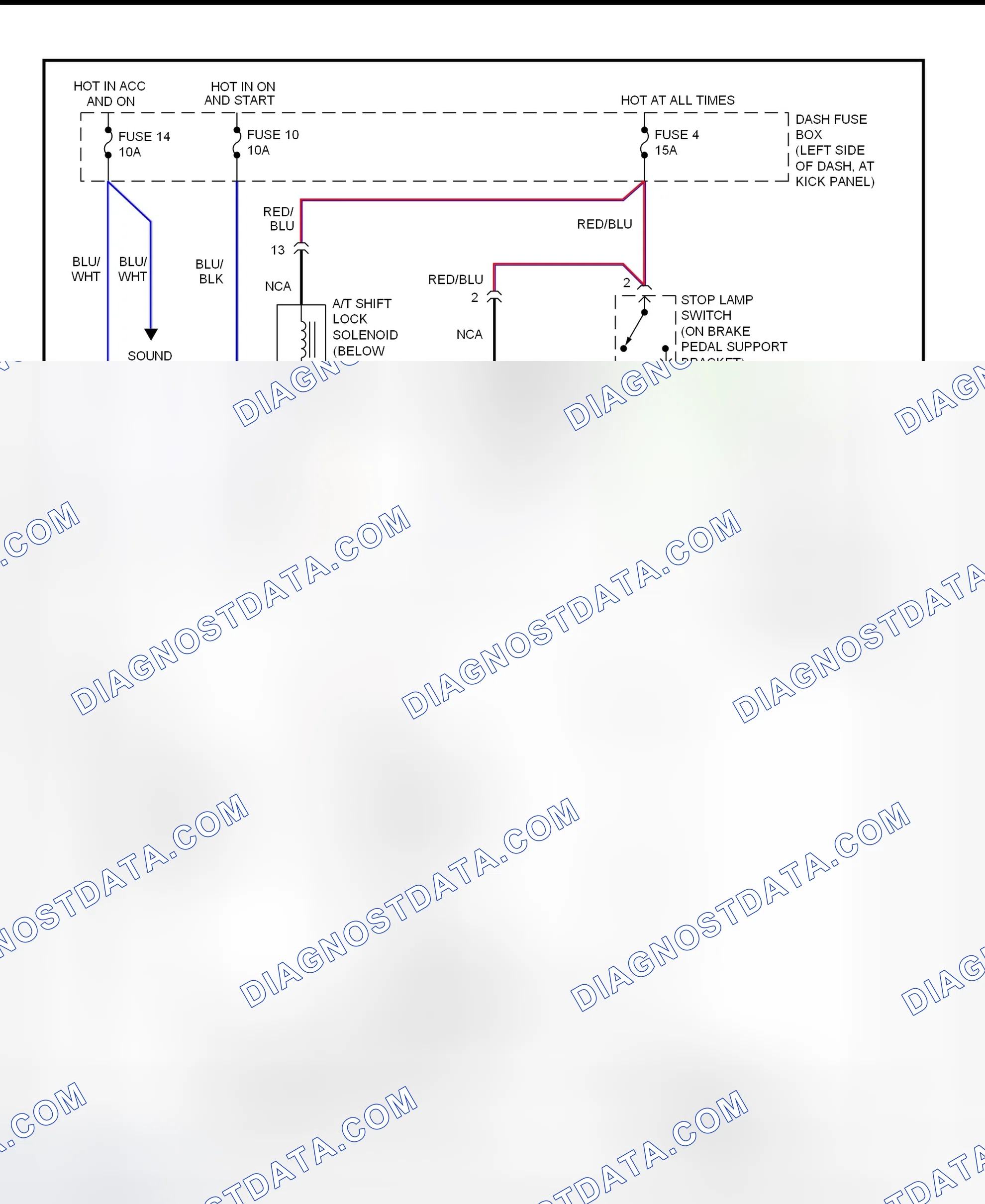 Scheme 76: Shift Interlock System Wiring Diagram (1997 Accent)