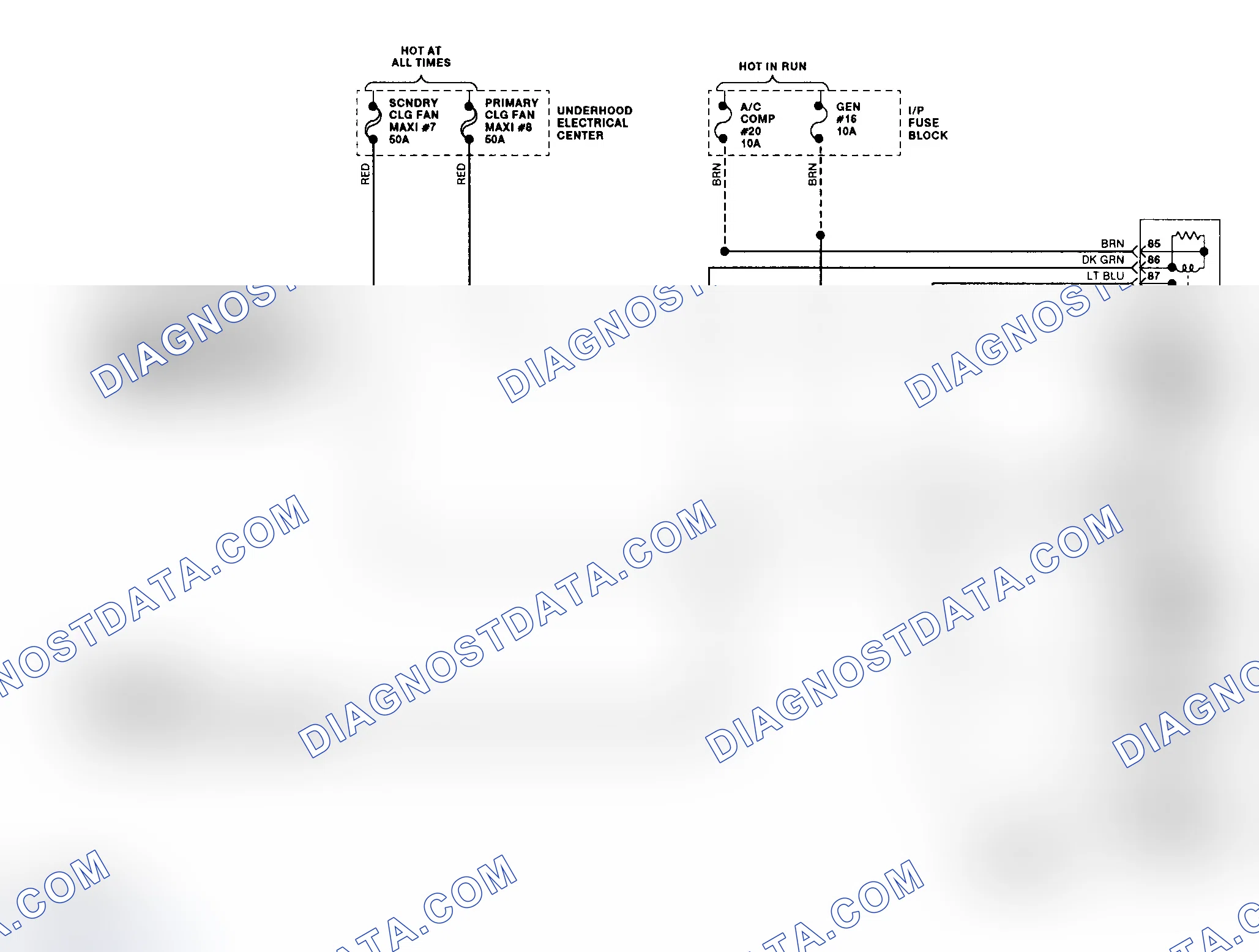 Scheme 5: Electric Cooling Fan Circuit Wiring Diagram