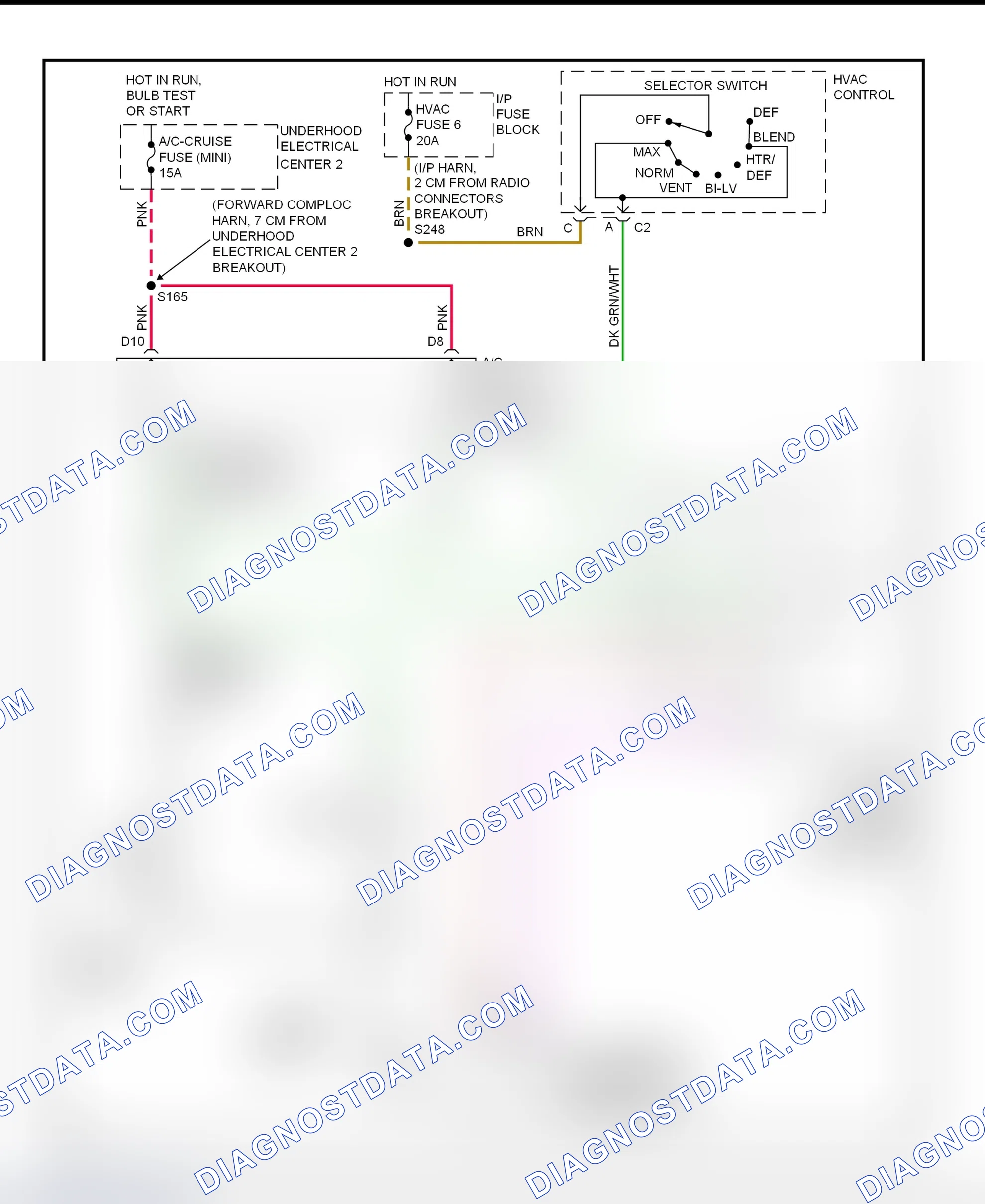 Scheme 6: A/C Compressor Clutch Control Circuit Wiring Diagram (Camaro & Firebird - With 3.8L VIN K Engine)