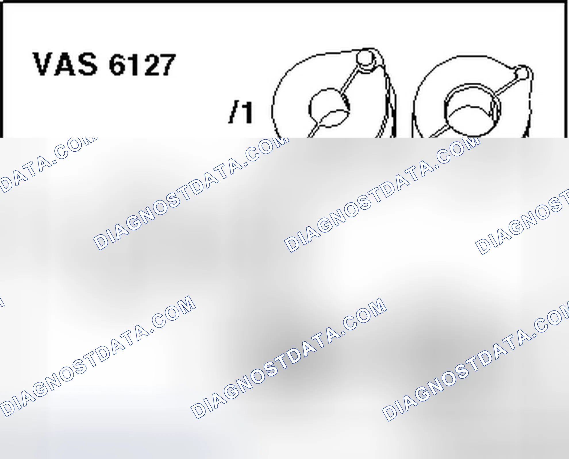 Scheme 225: Release tools -VAS 6127- case consists of Release tools: -VAS 6127/1-, -VAS 6127/2- and -VAS 6127/3-