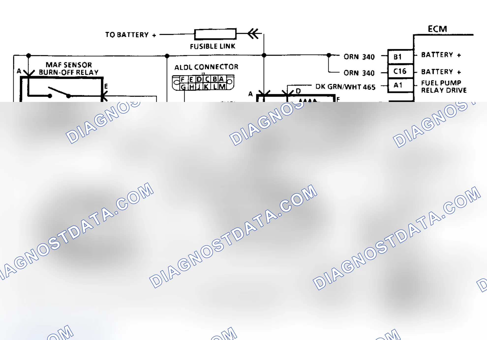 Scheme 191: Code 36 - MAF Burn-Off Failure Schematic ("F" Body)