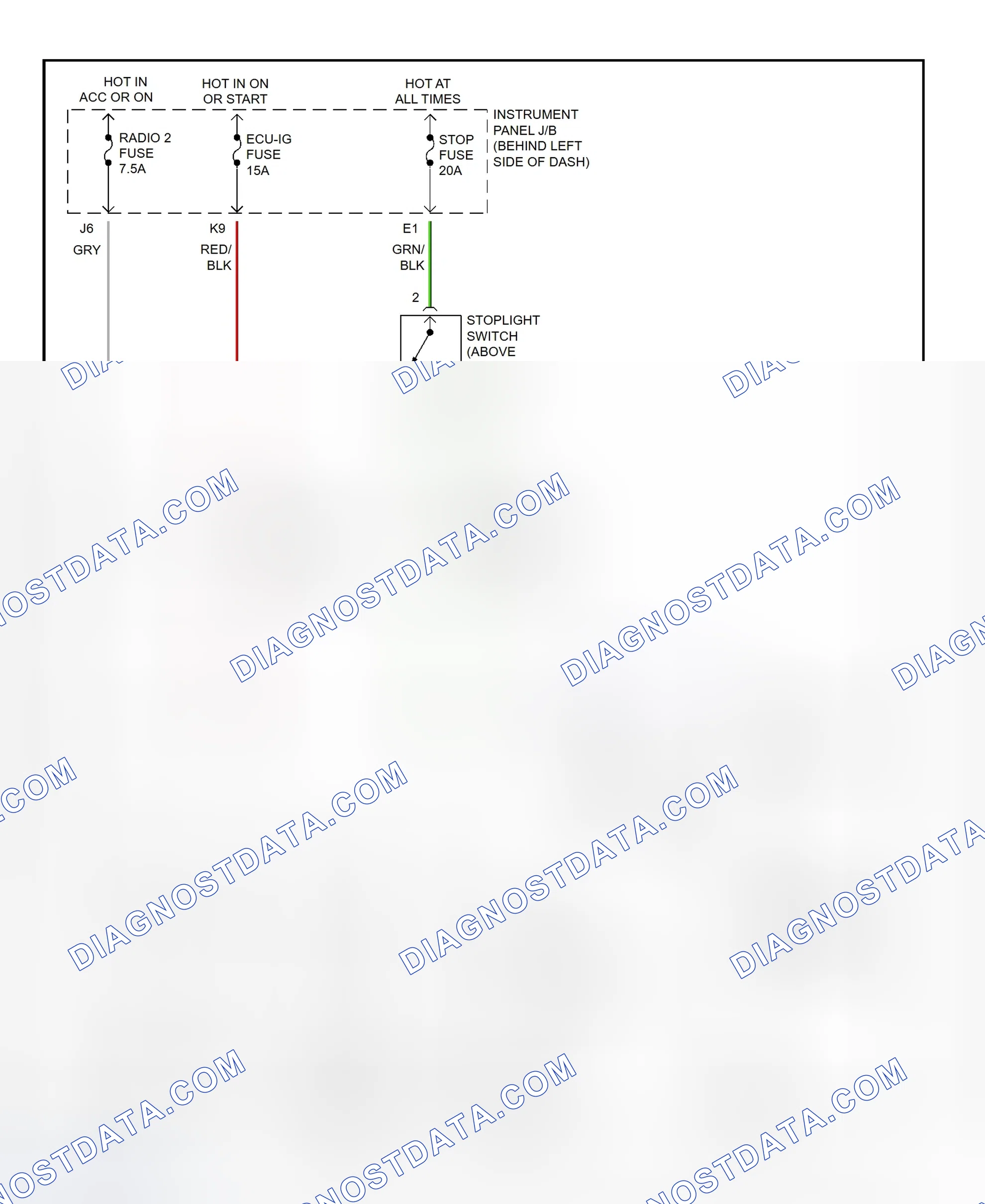 Scheme 323: Shift Interlock System Wiring Diagram (2002 - Toyota Highlander)