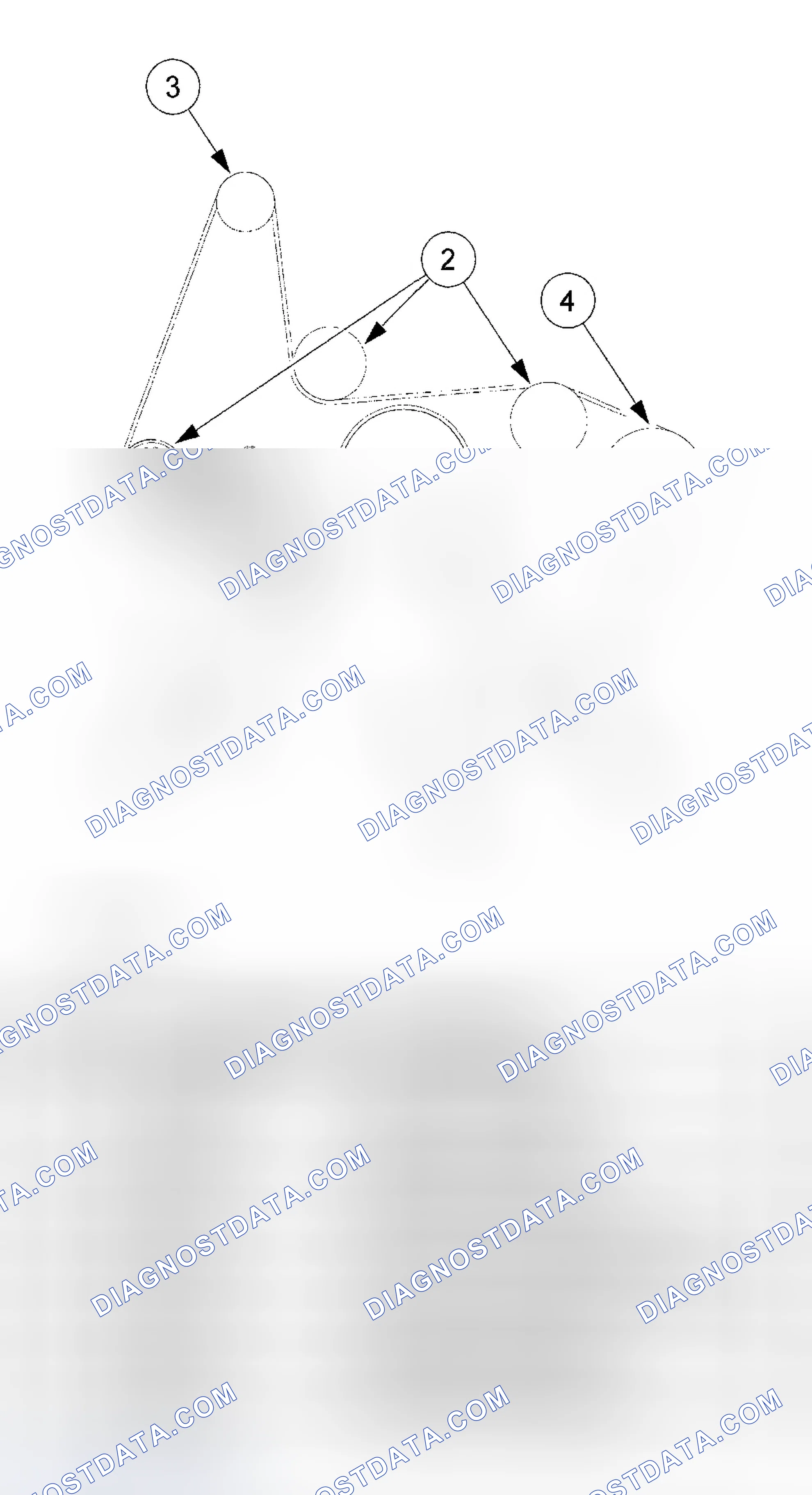 Scheme 14: Drive Belt Routing - 6.0L Diesel with Single Generator