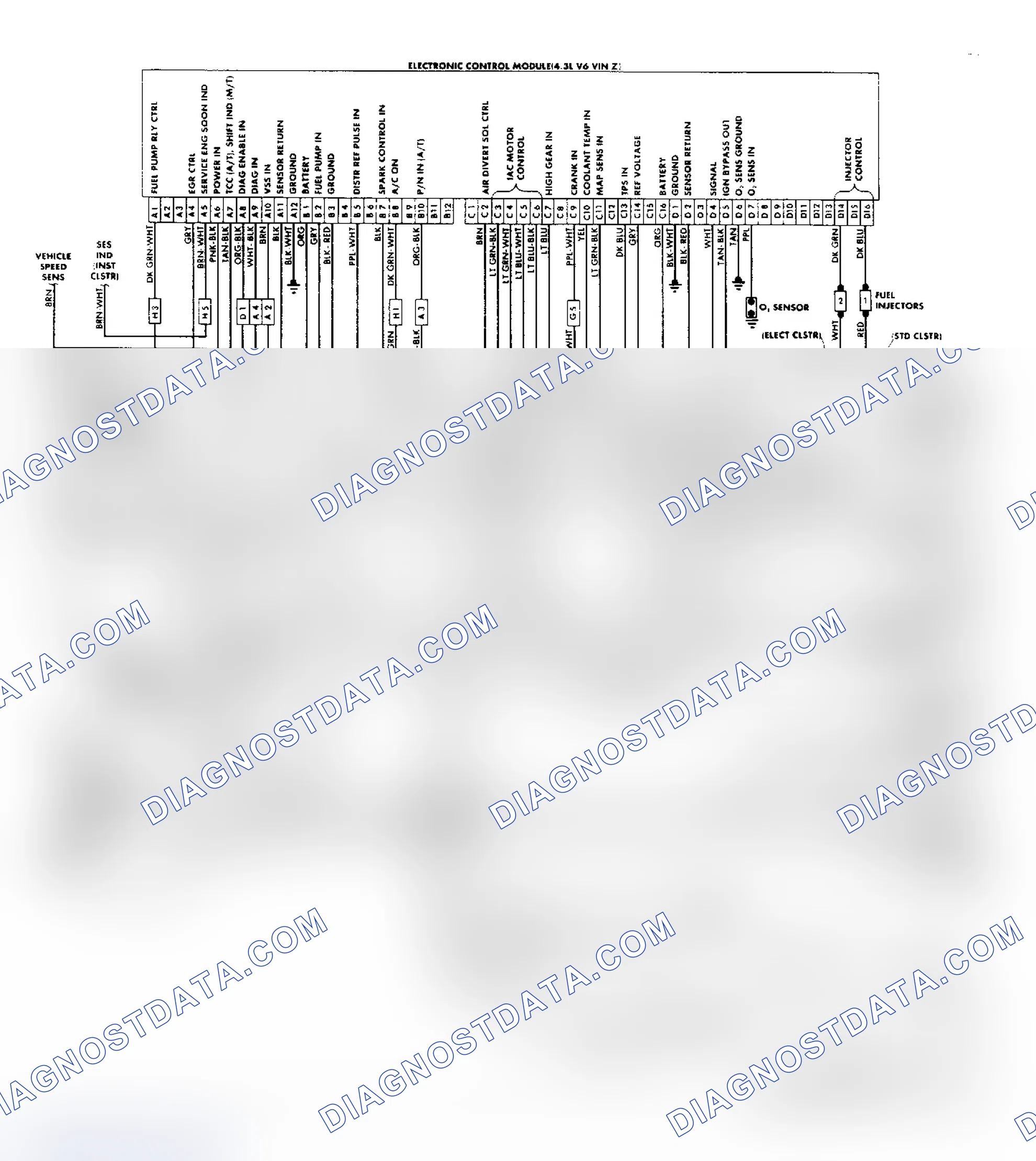 Scheme 157: "M" Series: Astro & Safari (4.3L) Wiring Diagram
