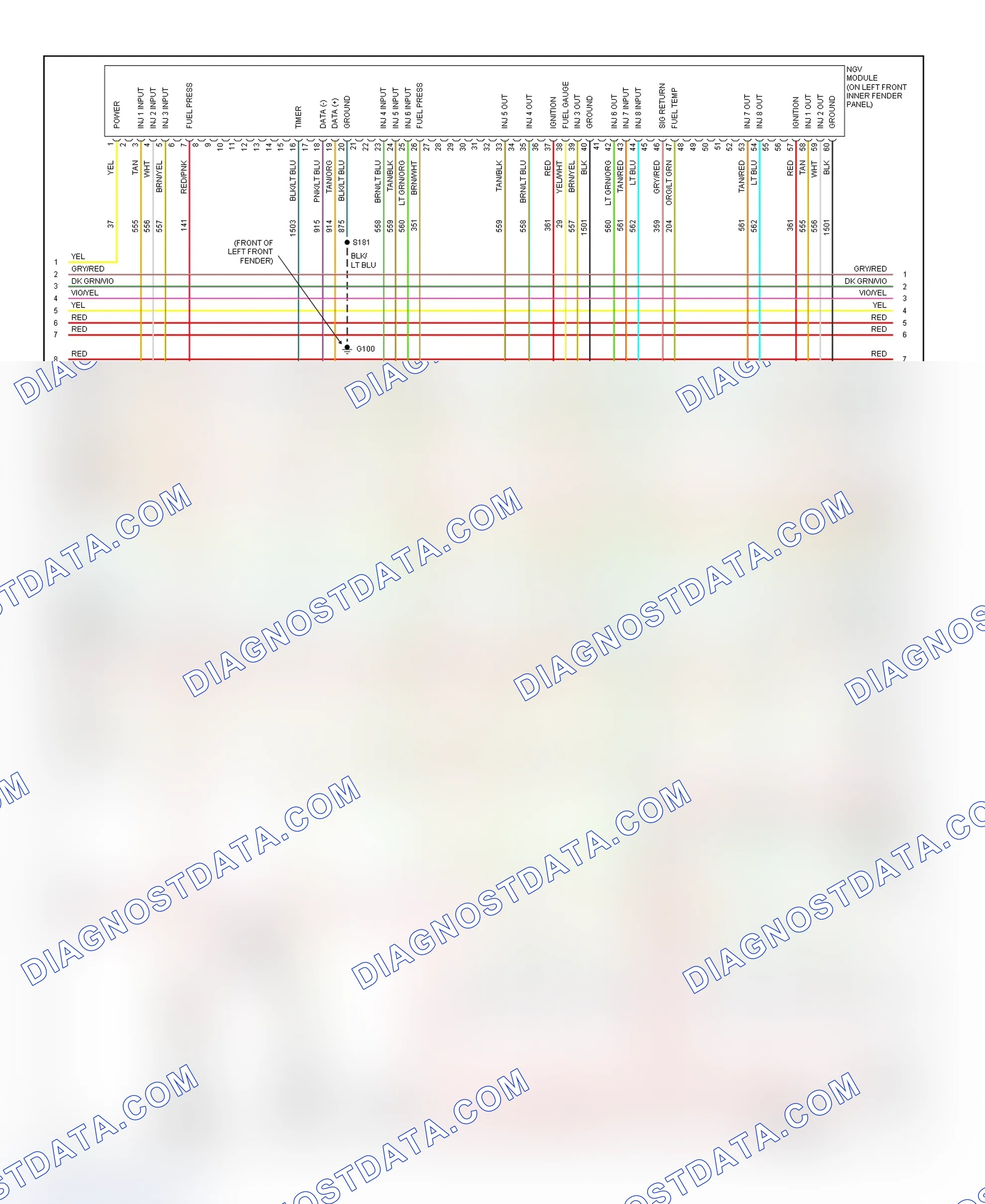 Scheme 39: PCM Wiring Diagram (Econoline - E250 & E350 Super Duty - 5.4L CNG - 4 Of 5)