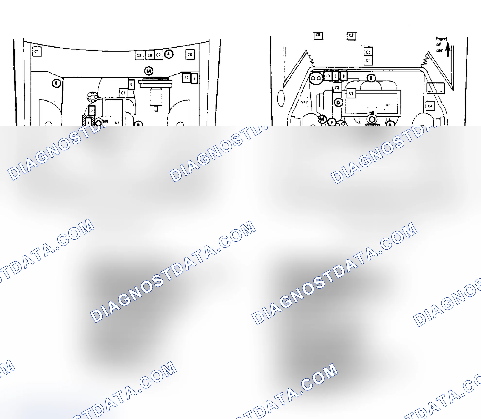 Scheme 312: Component Locations (F/P Body 2.5L)