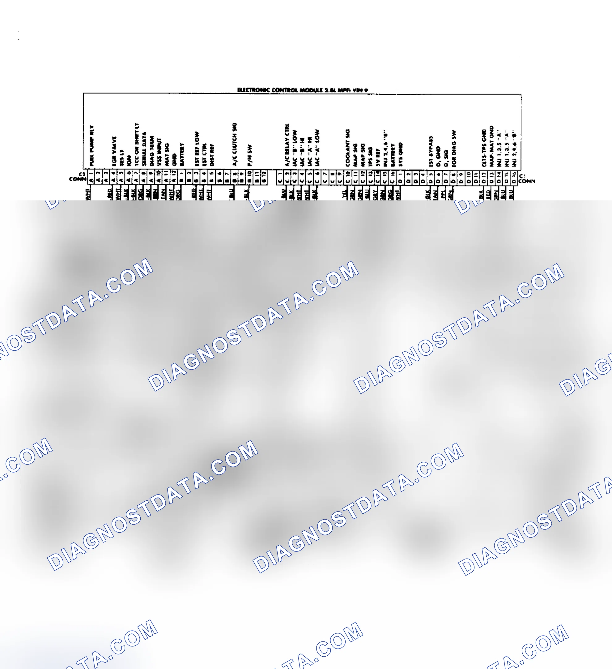 Scheme 18: Wiring Diagram: Fiero 2.8L Port Fuel Injection System