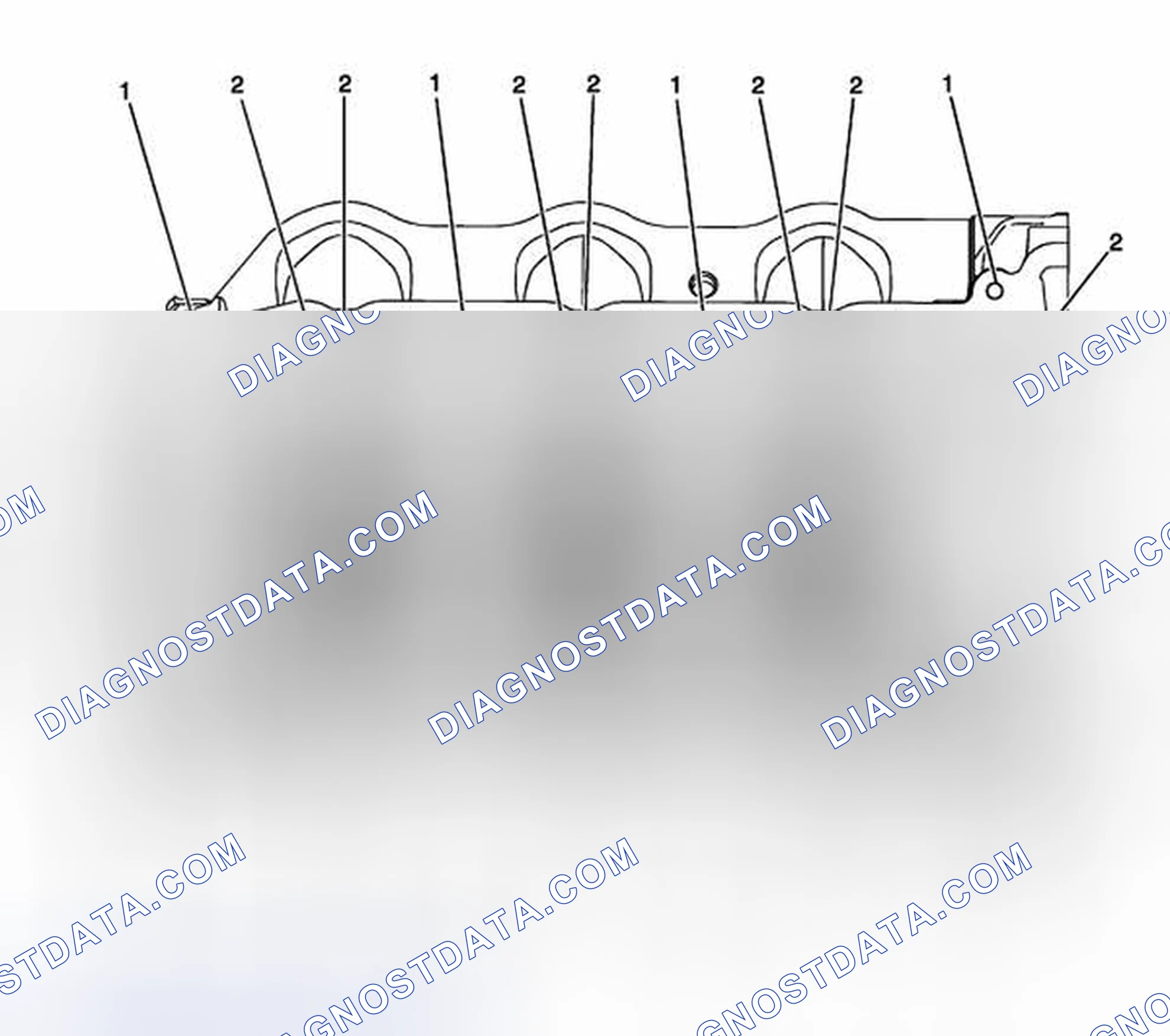 Scheme 104: Right Cylinder Head Camshaft Cover Face