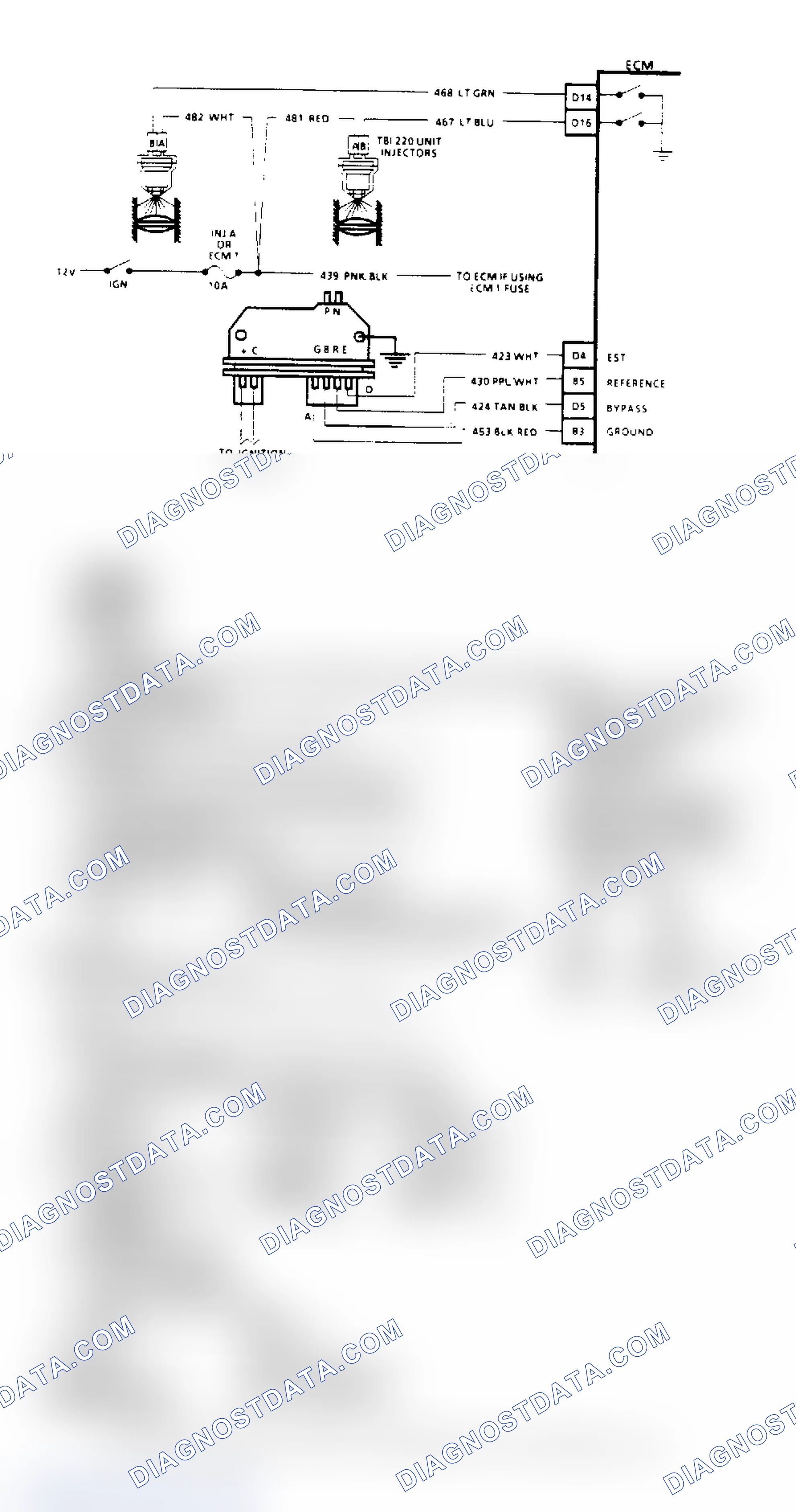 Scheme 34: Chart A4, Injector Circuit Diagnosis (All Other Models)