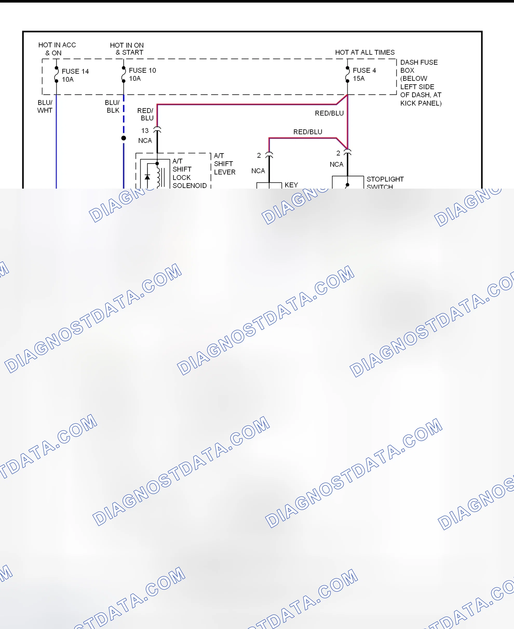 Scheme 148: Shift Interlock System Wiring Diagram (1999 Accent)