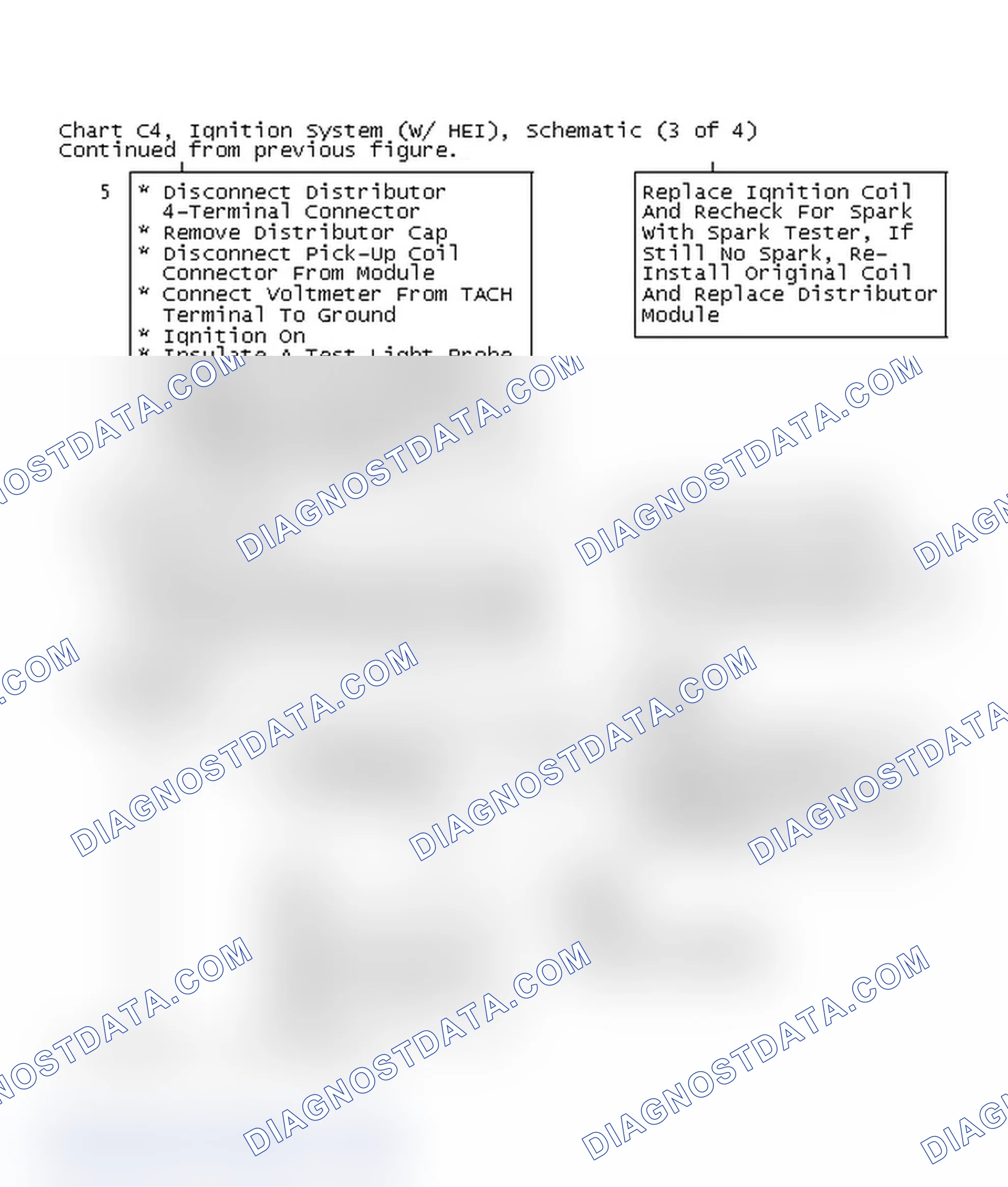 Scheme 230: Chart C4, Ignition System (W/ HEI) (3 of 4)