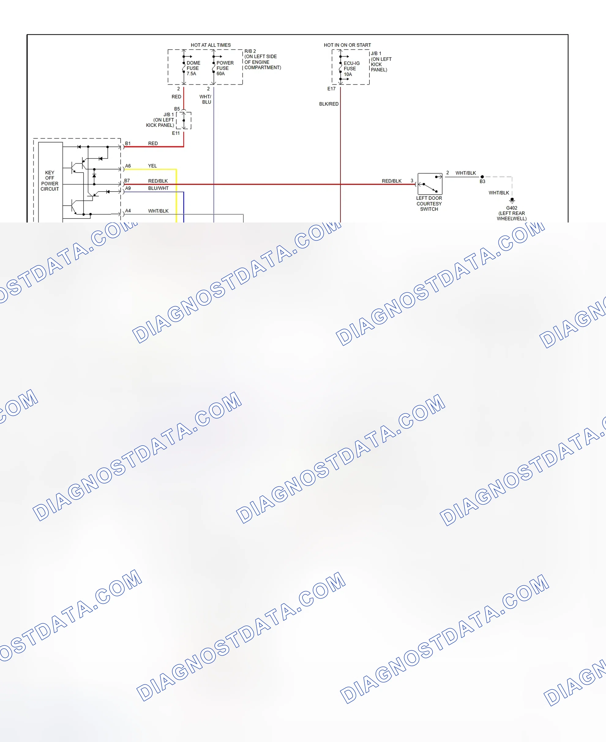Scheme 10: Power Window System Wiring Diagram (Supra)