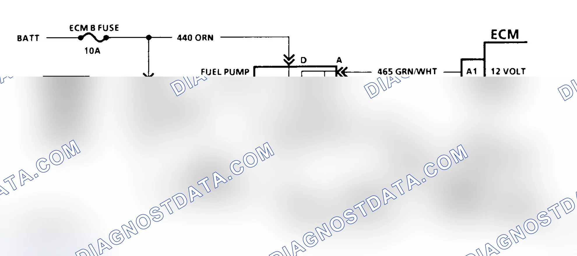 Scheme 85: Code 54 Schematic (Astro, Safari) Fuel Pump Circuit