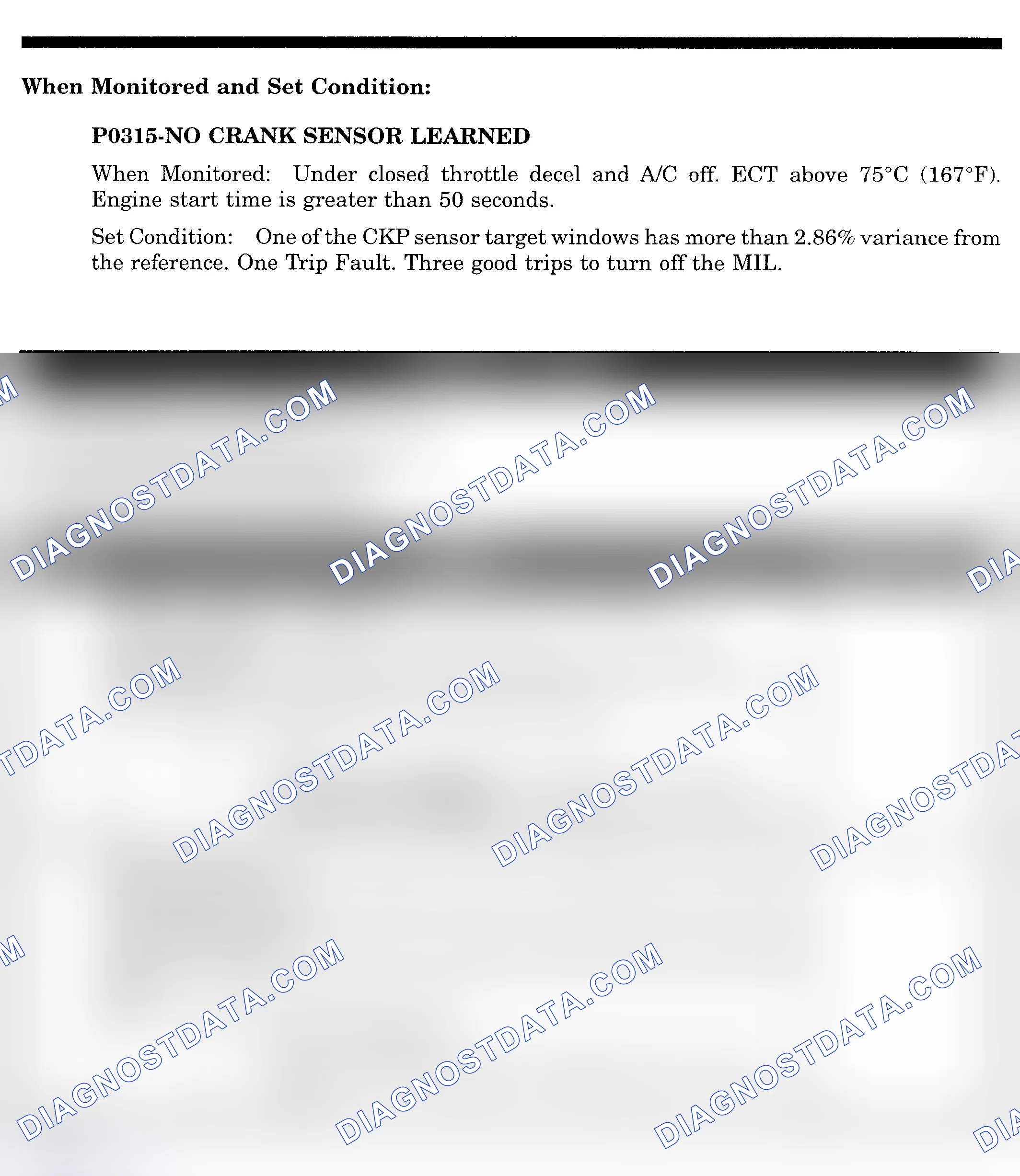 Scheme 506: DTC P0315: NO CRANK SENSOR LEARNED