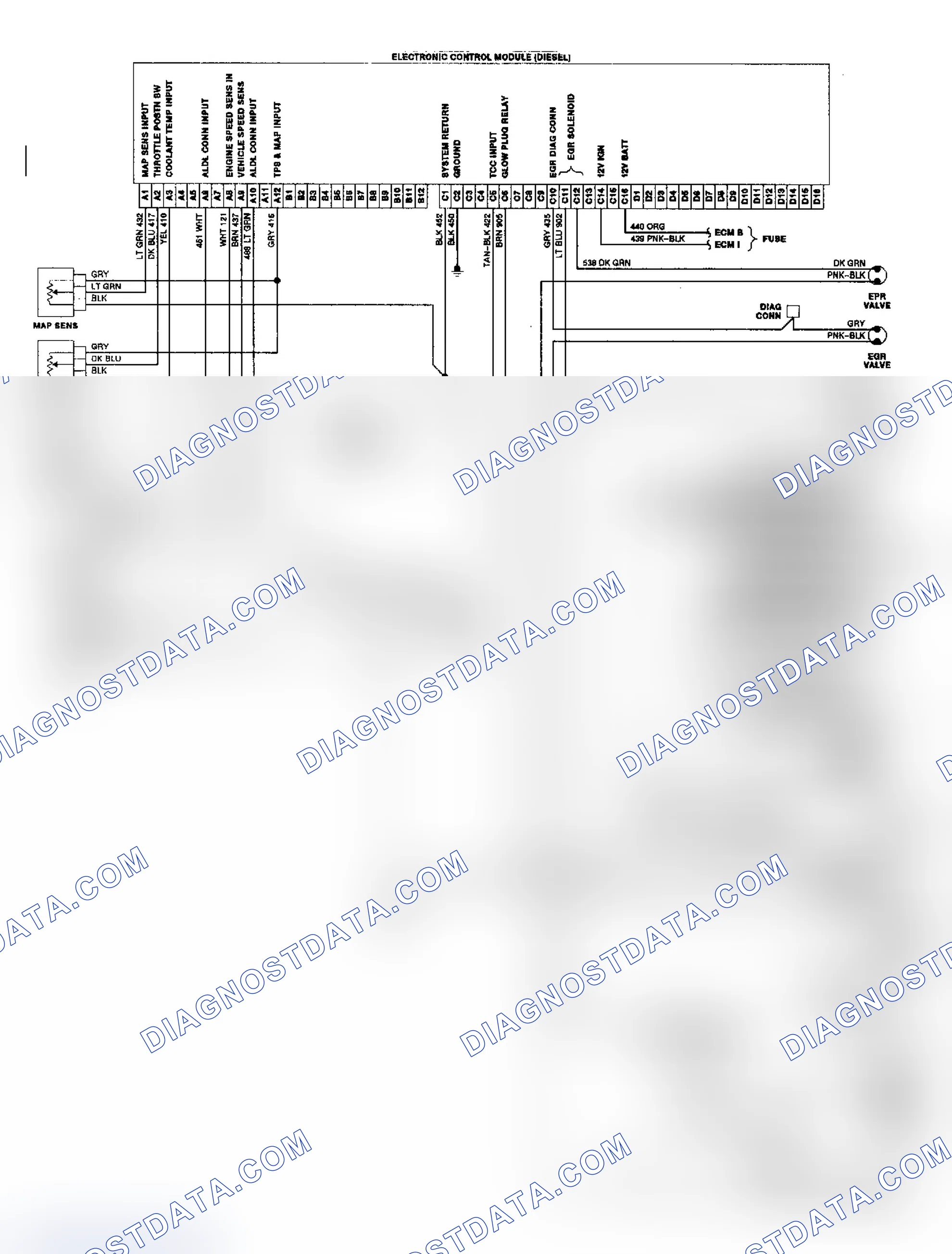 Scheme 8: Diesel Electronic Control System Wiring Diagram ("G" Series)