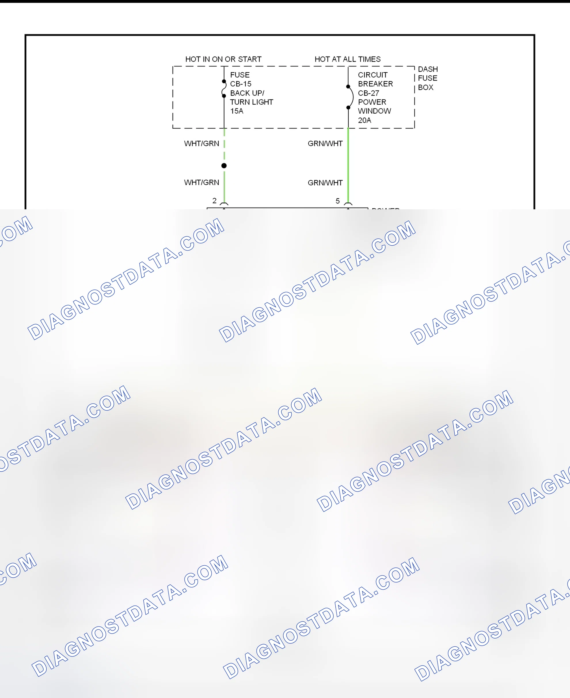 Scheme 7: Power Window System Wiring Diagram (VehiCROSS)