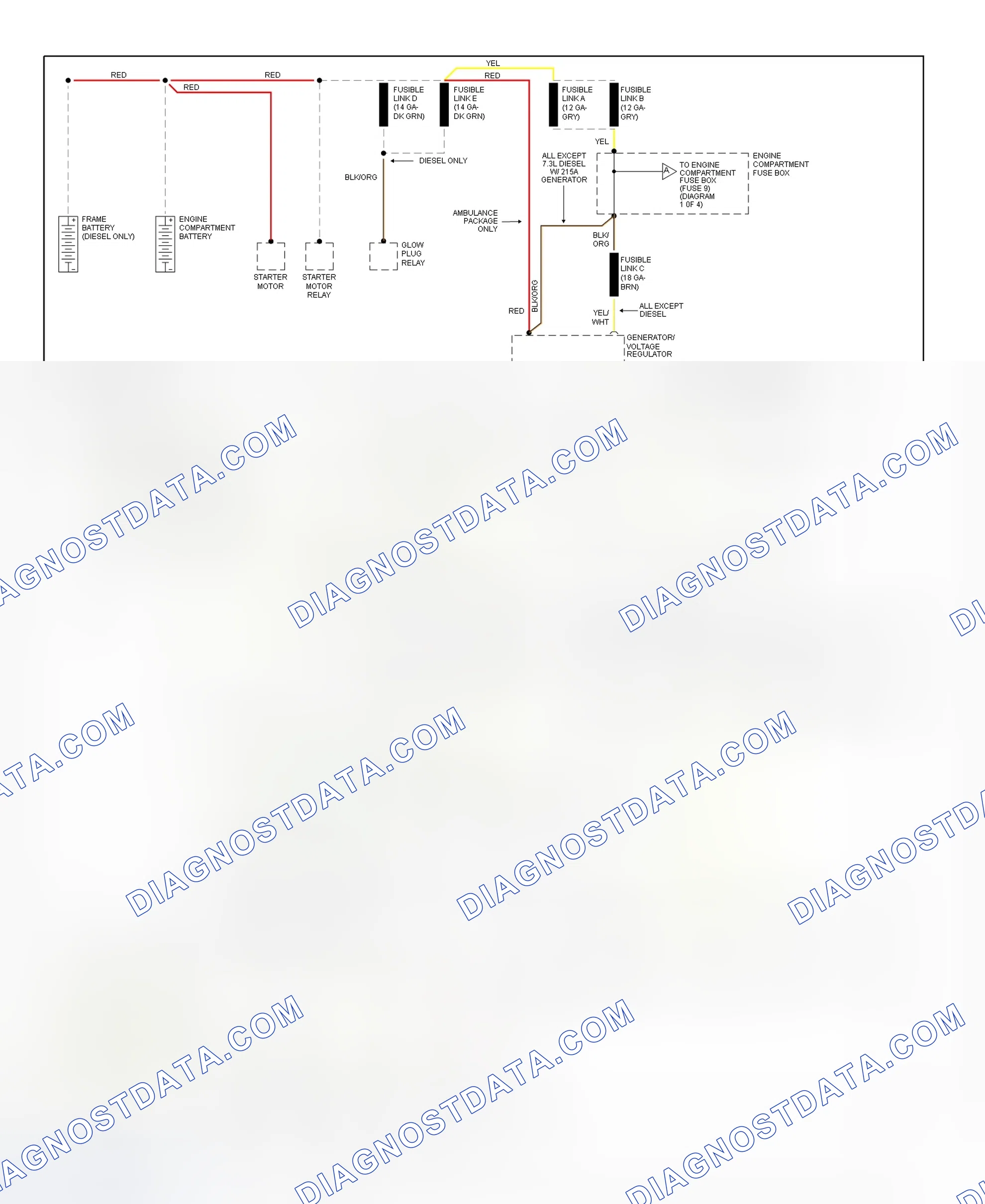 Scheme 10: Power Distribution Wiring Diagram (1 Of 4)