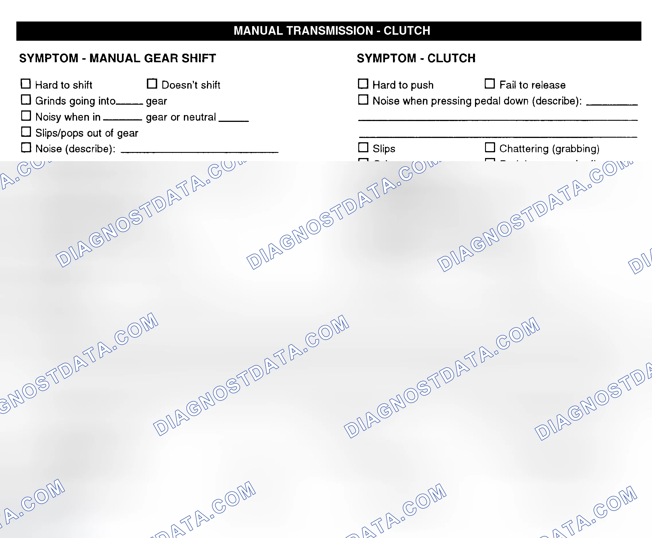 Scheme 10: Manual Transmission & Clutch