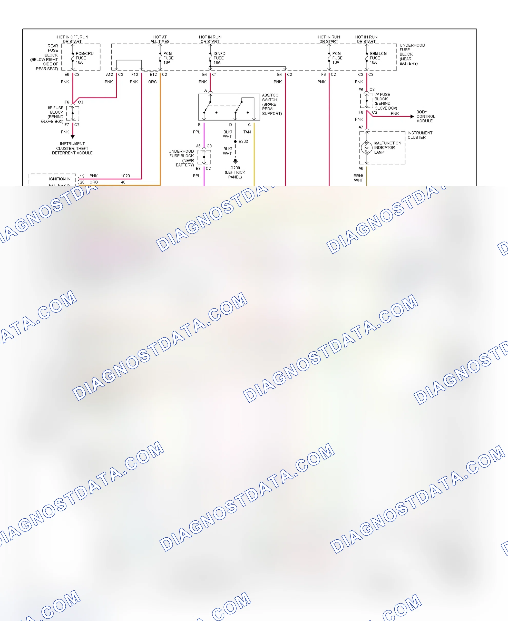 Scheme 80: Transaxle Electronic Control System Wiring Diagram (Park Avenue)