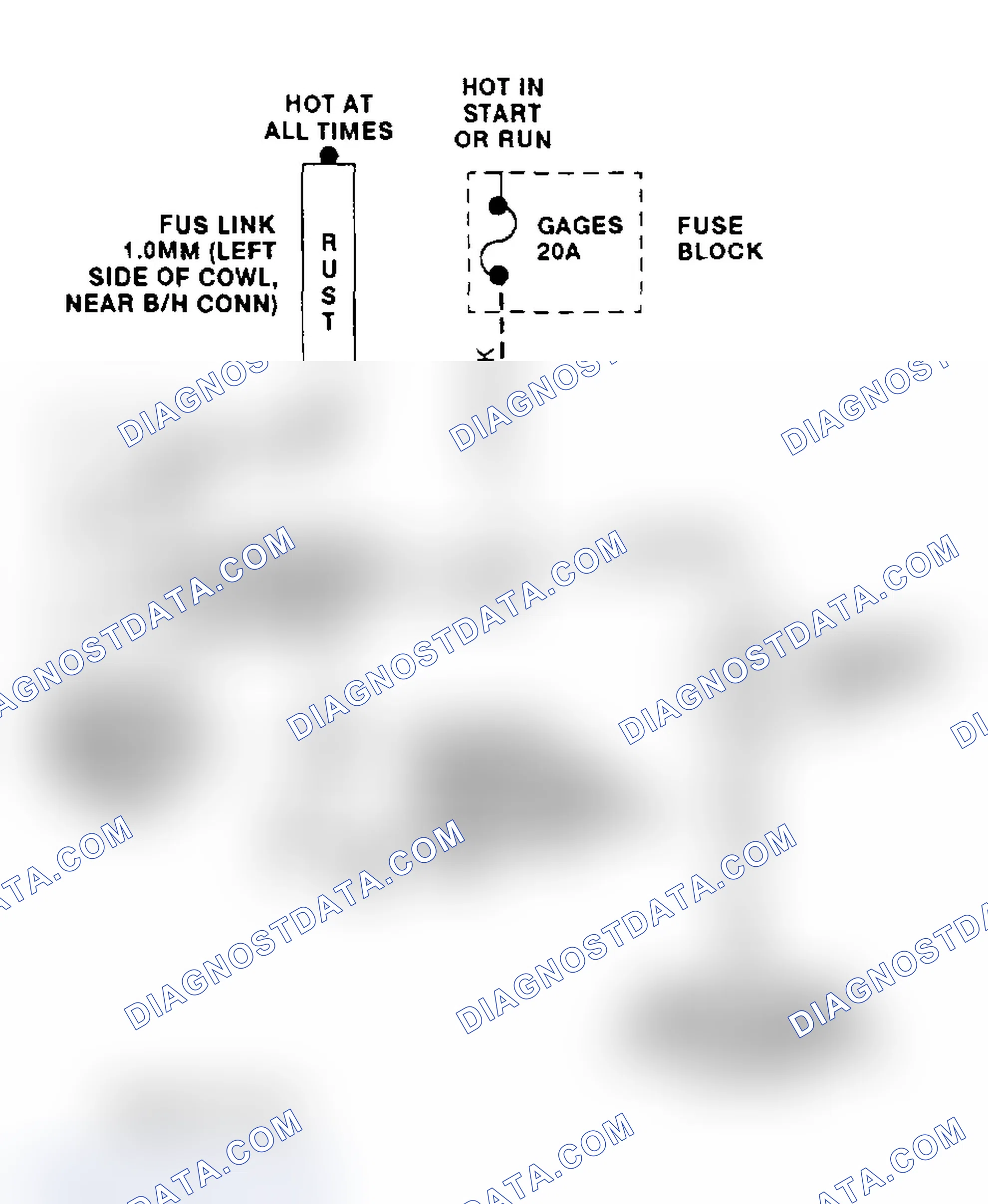 Scheme 5: Cooling Fan Circuit Wiring Diagram ("G" Series - 7.4L VIN N)