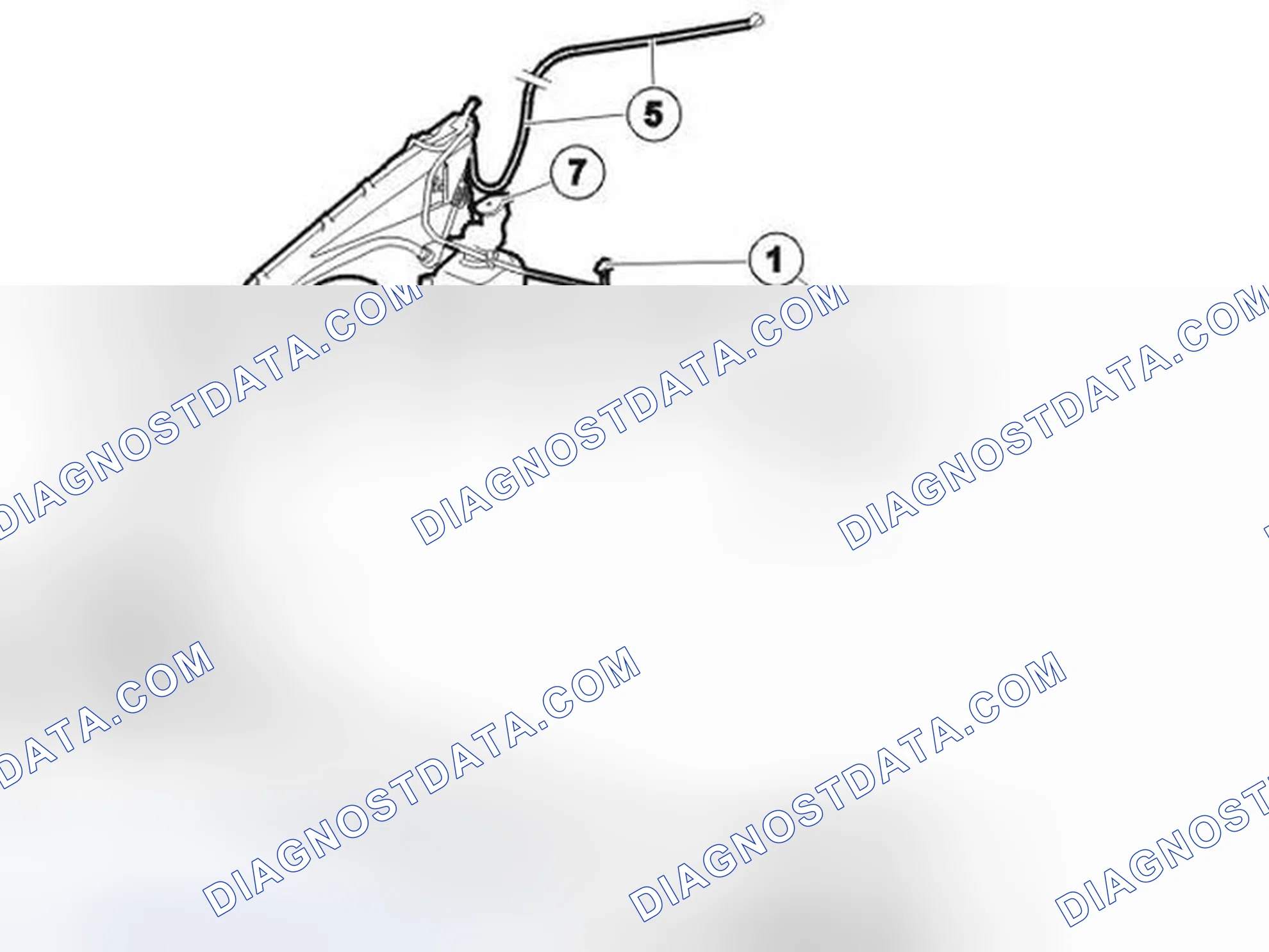 Scheme 287: WASHER SYSTEM, 4 CYLINDER ENGINES