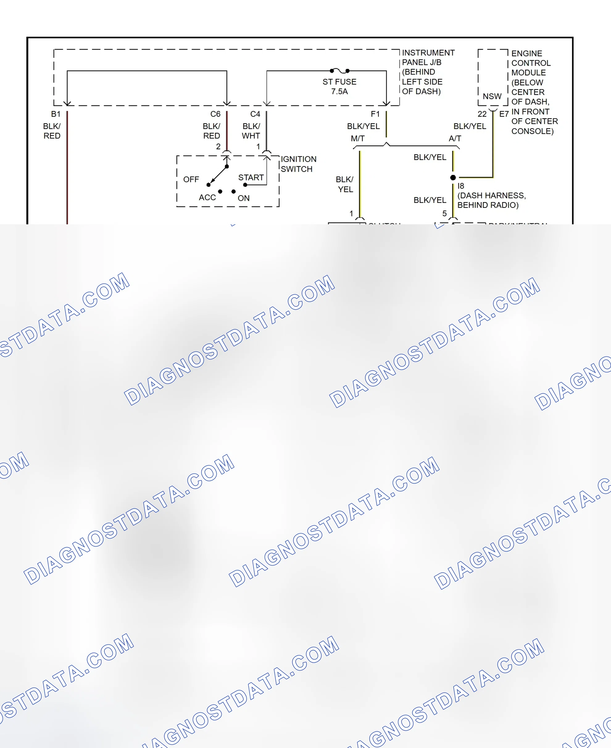 Fig. 27: Starting System Wiring Diagram (Celica)