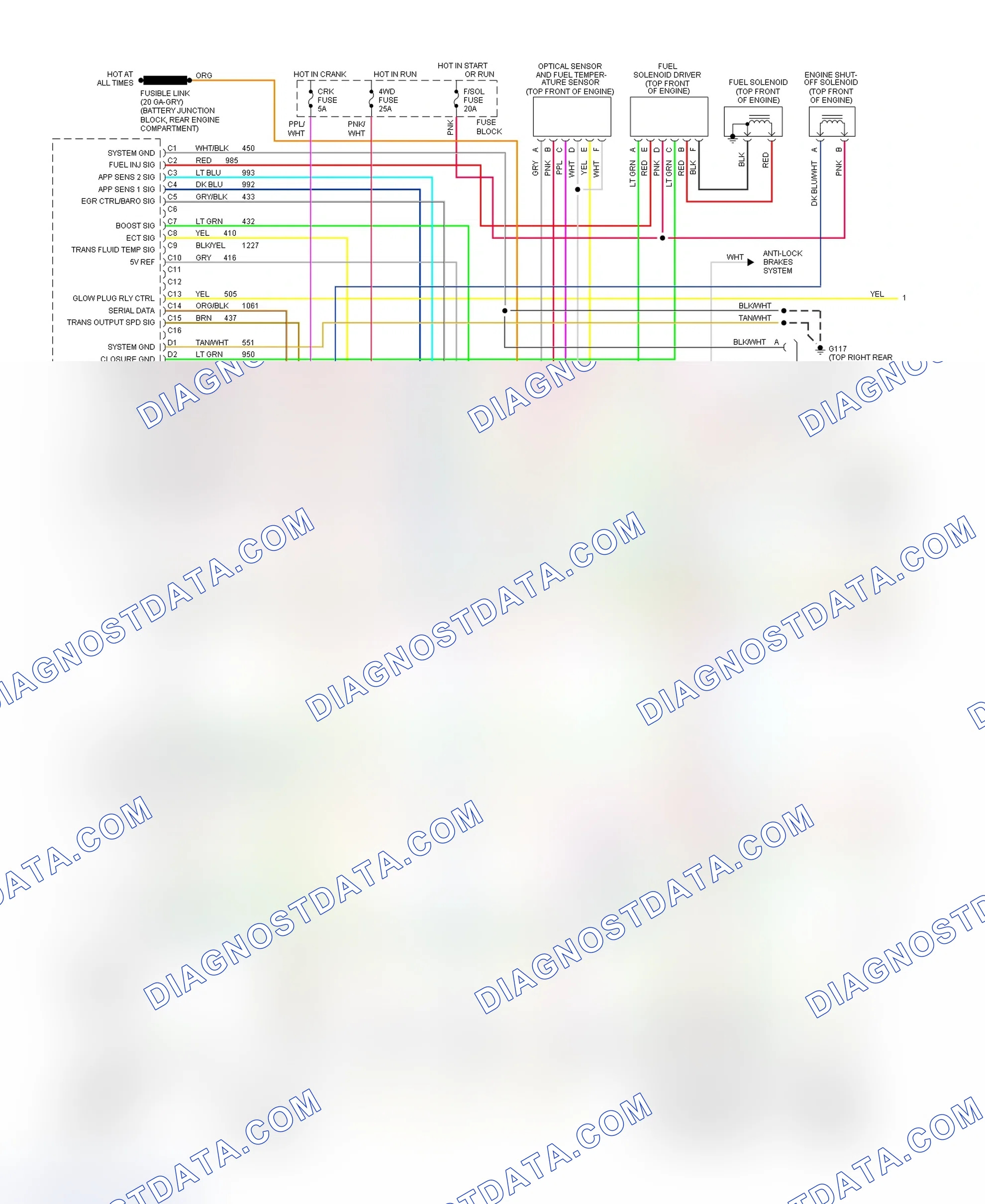 Scheme 264: Wiring Diagram (Blazer, Pickup, Sierra, Suburban & Yukon - With M/T - 1 Of 2)