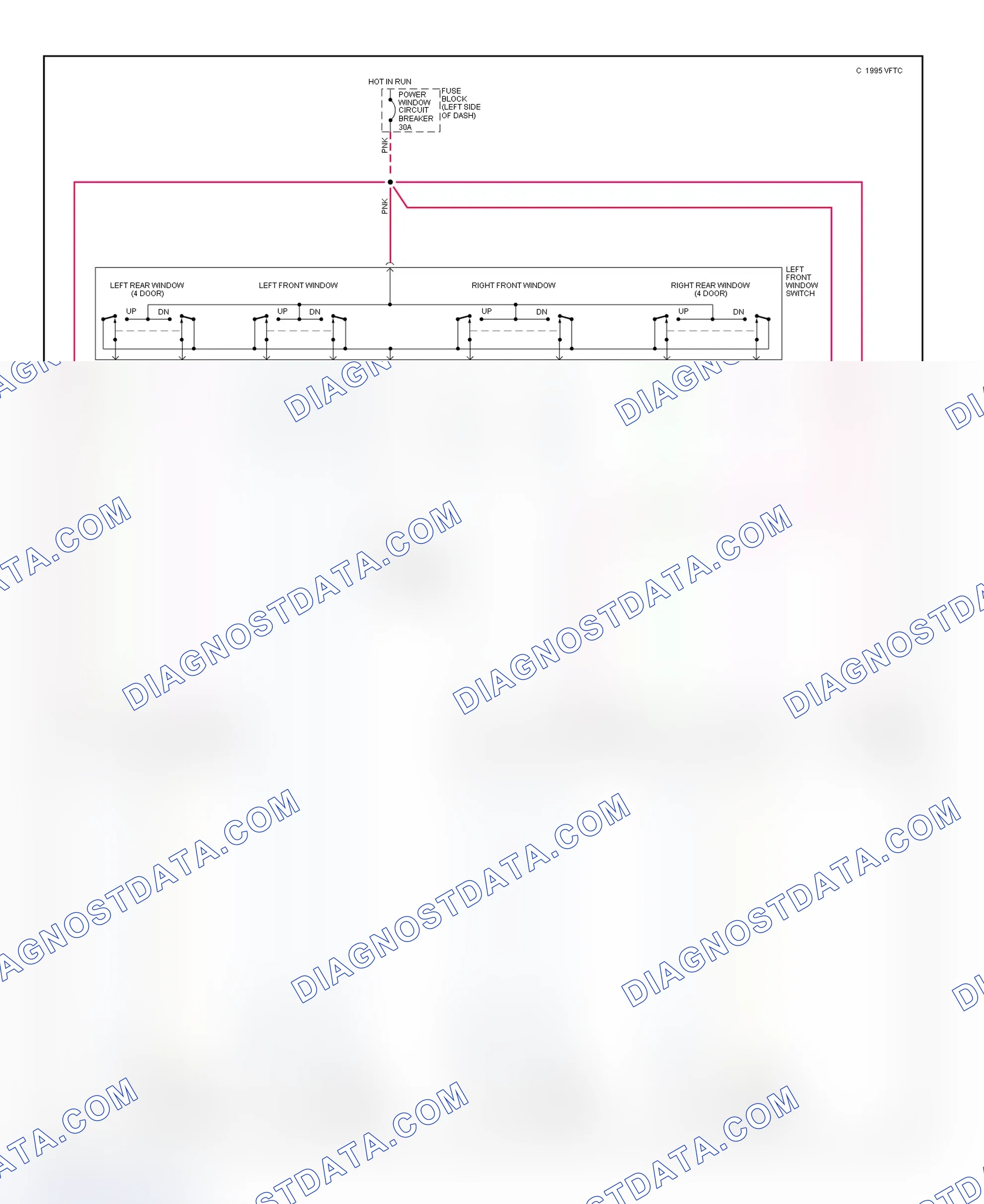 Scheme 1: Power Window Wiring Diagram