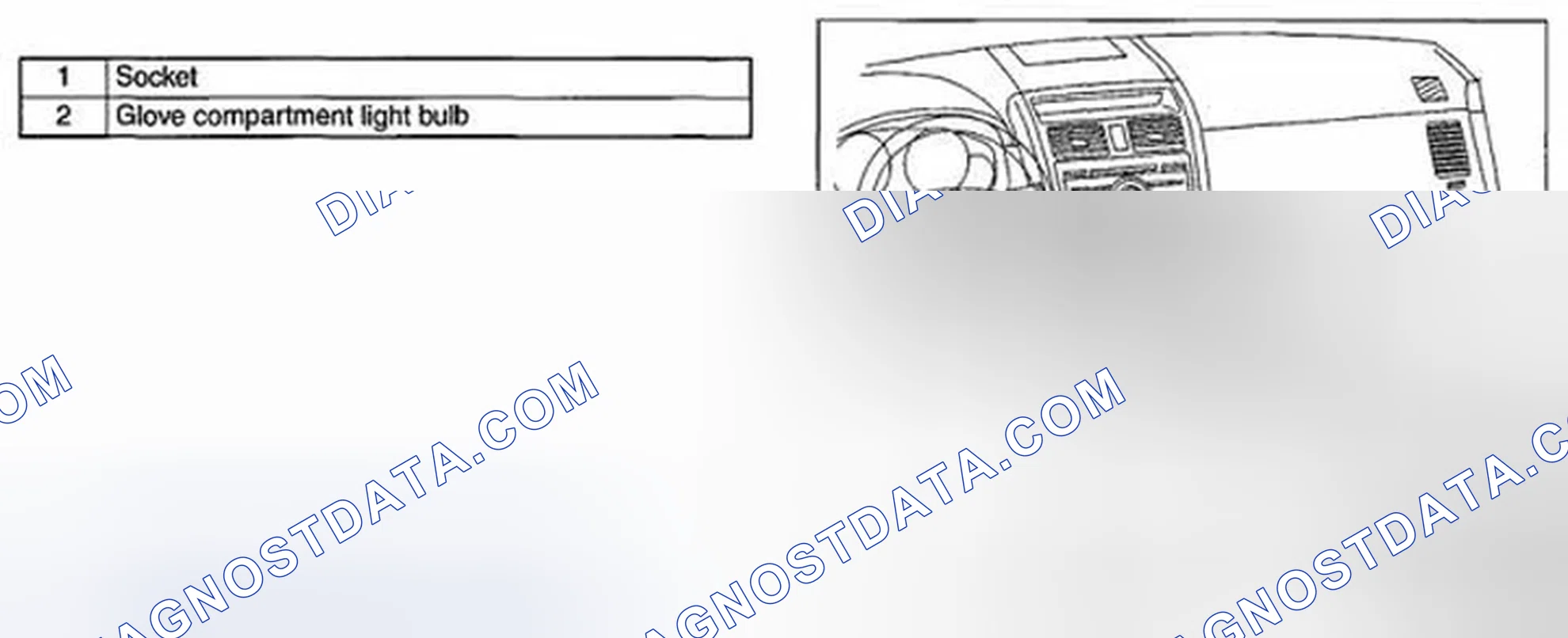 Scheme 84: GLOVE COMPARTMENT LIGHT BULB REMOVAL/INSTALLATION