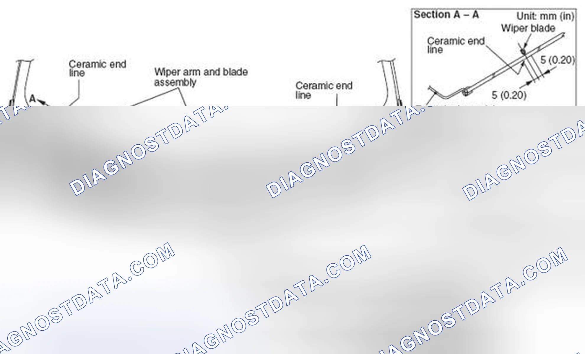 Scheme 45: >> C << WIPER ARM AND BLADE ASSEMBLY INSTALLATION