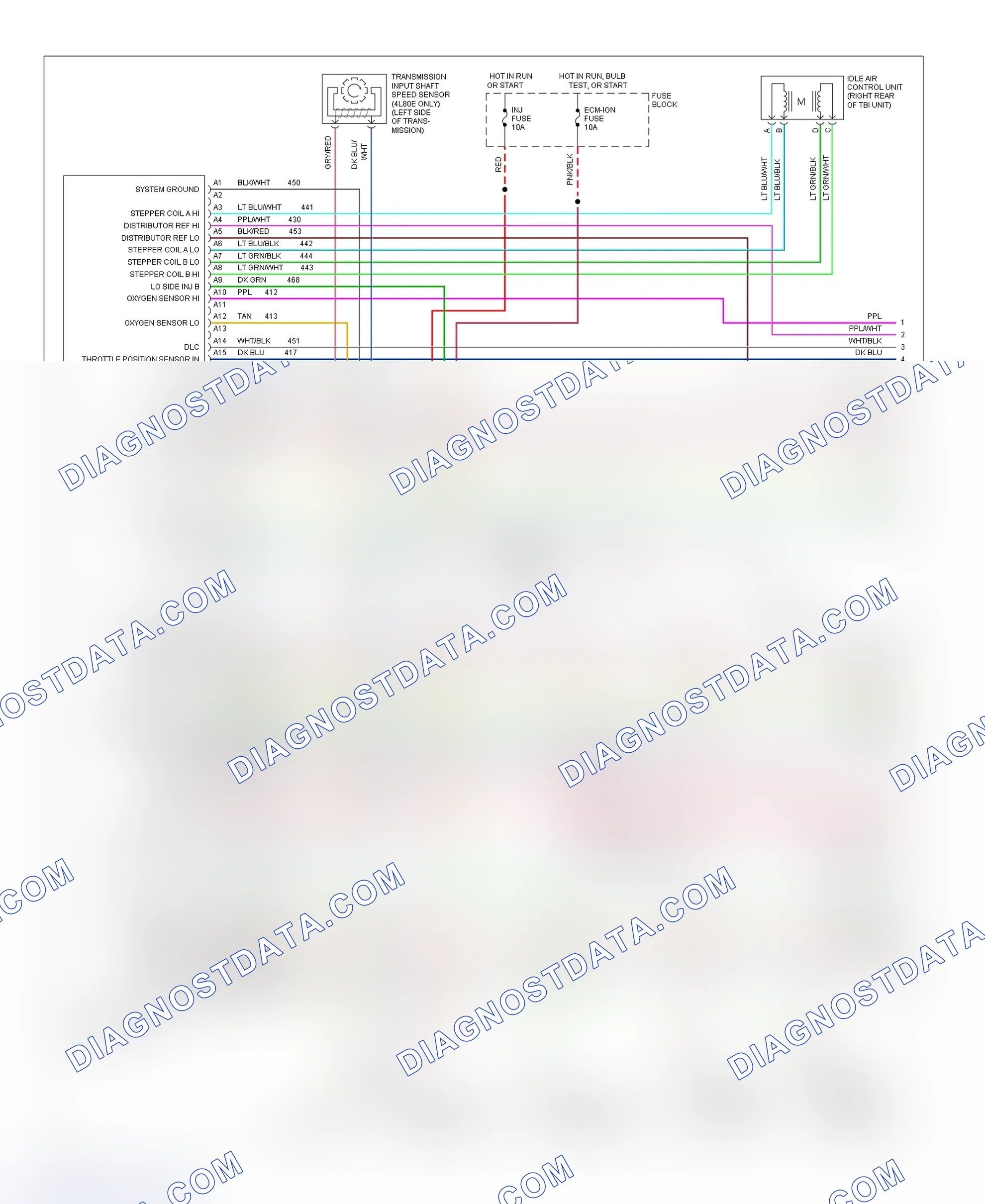 Scheme 111: Wiring Diagram (Blazer, Pickup, Sierra, Suburban & Yukon - 4.3L, 5.0L & 5.7L With A/T - 1 Of 3)