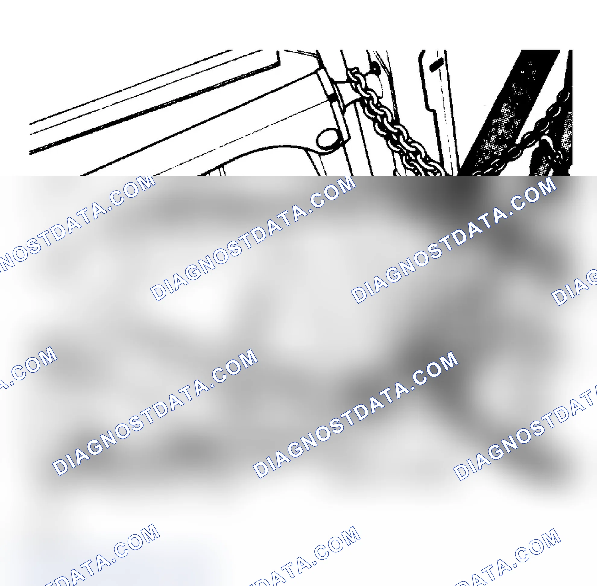 Scheme 8: Rear Towing Hookup (Typical). DO NOT allow towing equipment to contact fuel tank.
