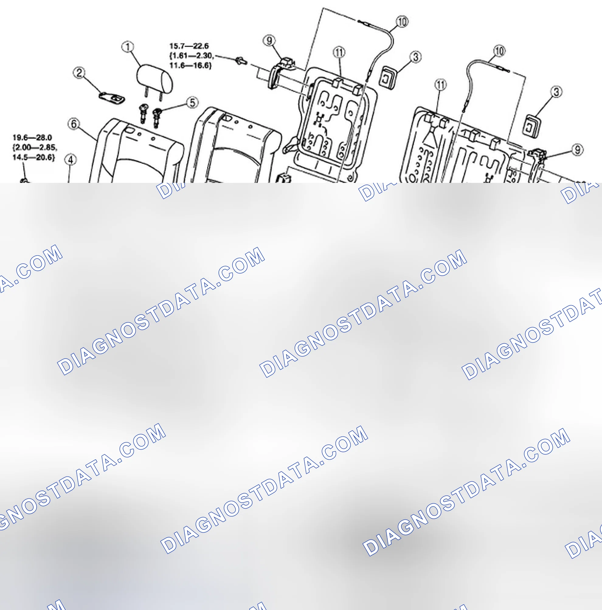 Scheme 10: REAR SEAT DISASSEMBLY/ASSEMBLY