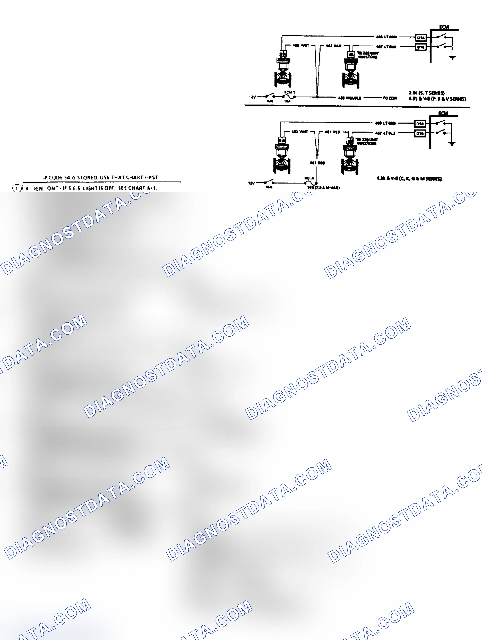 Scheme 114: Chart A3 - Engine Cranks, But Won't Run (2.8L, 4.3L, 5.0L, 5.7L & 7.4L Engines)