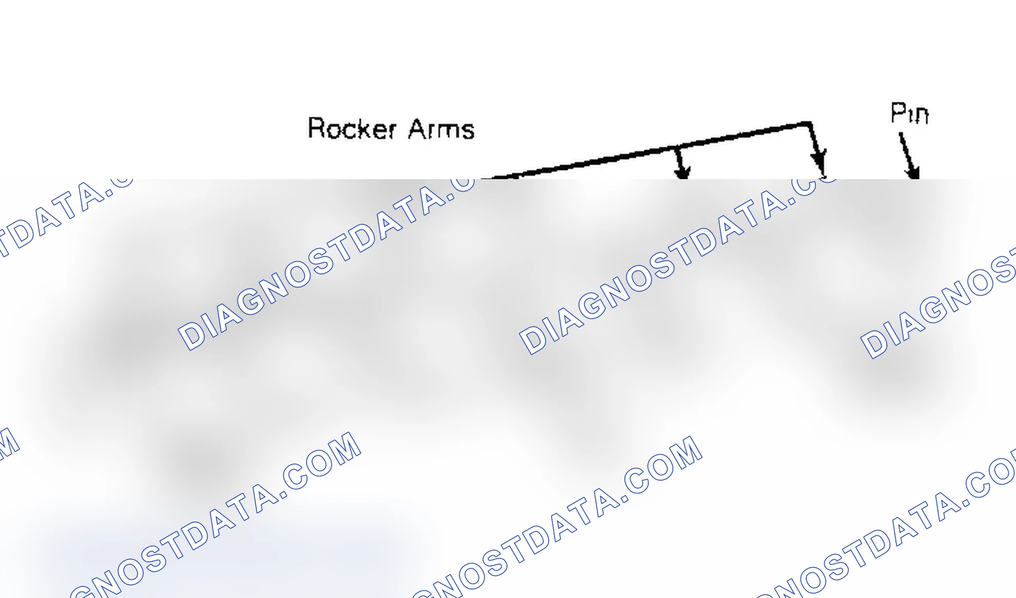 Scheme 27: Exploded View of Rocker Arm Shaft Assembly Notch in end face of shaft must point downward.