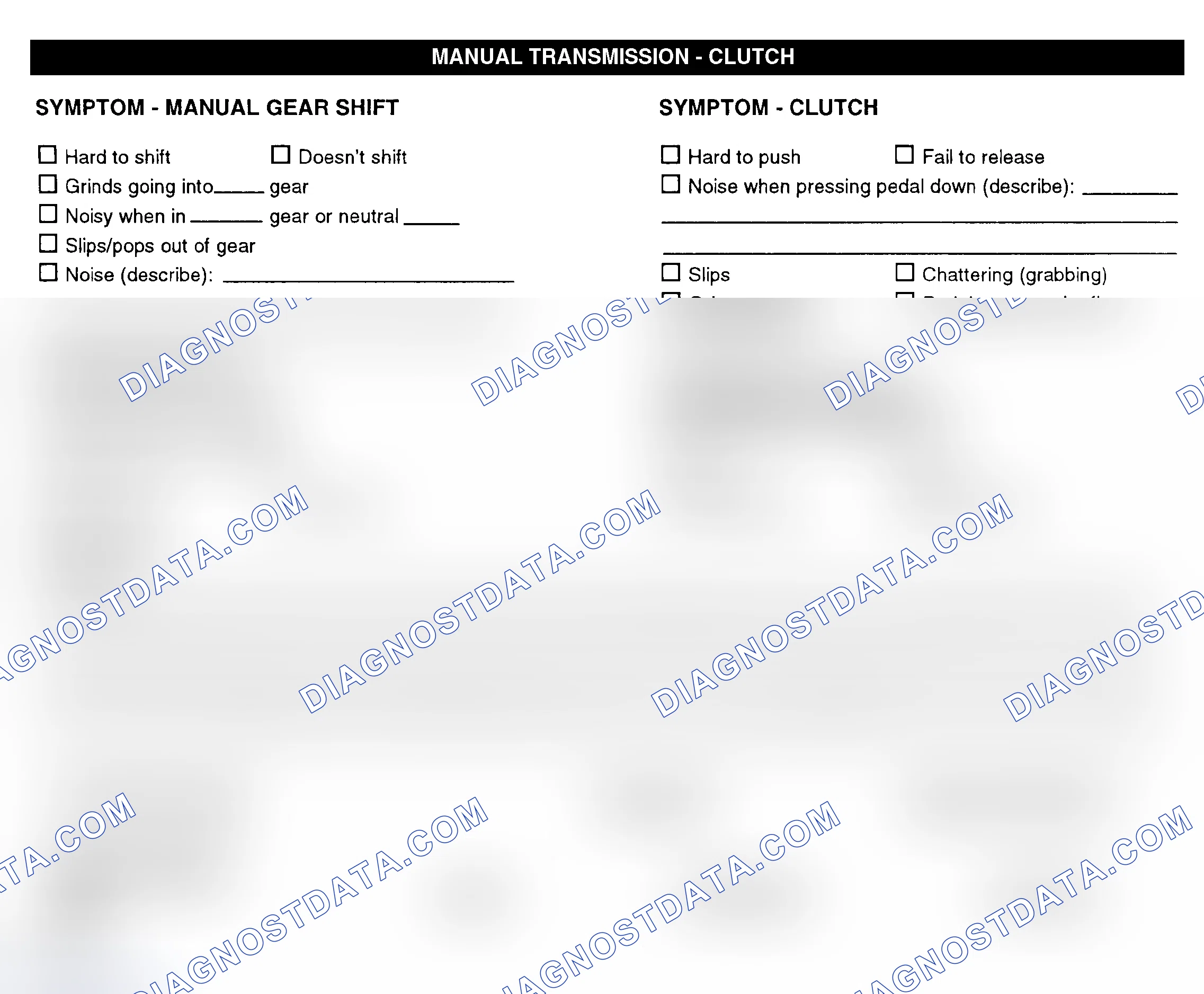 Scheme 10: Manual Transmission & Clutch