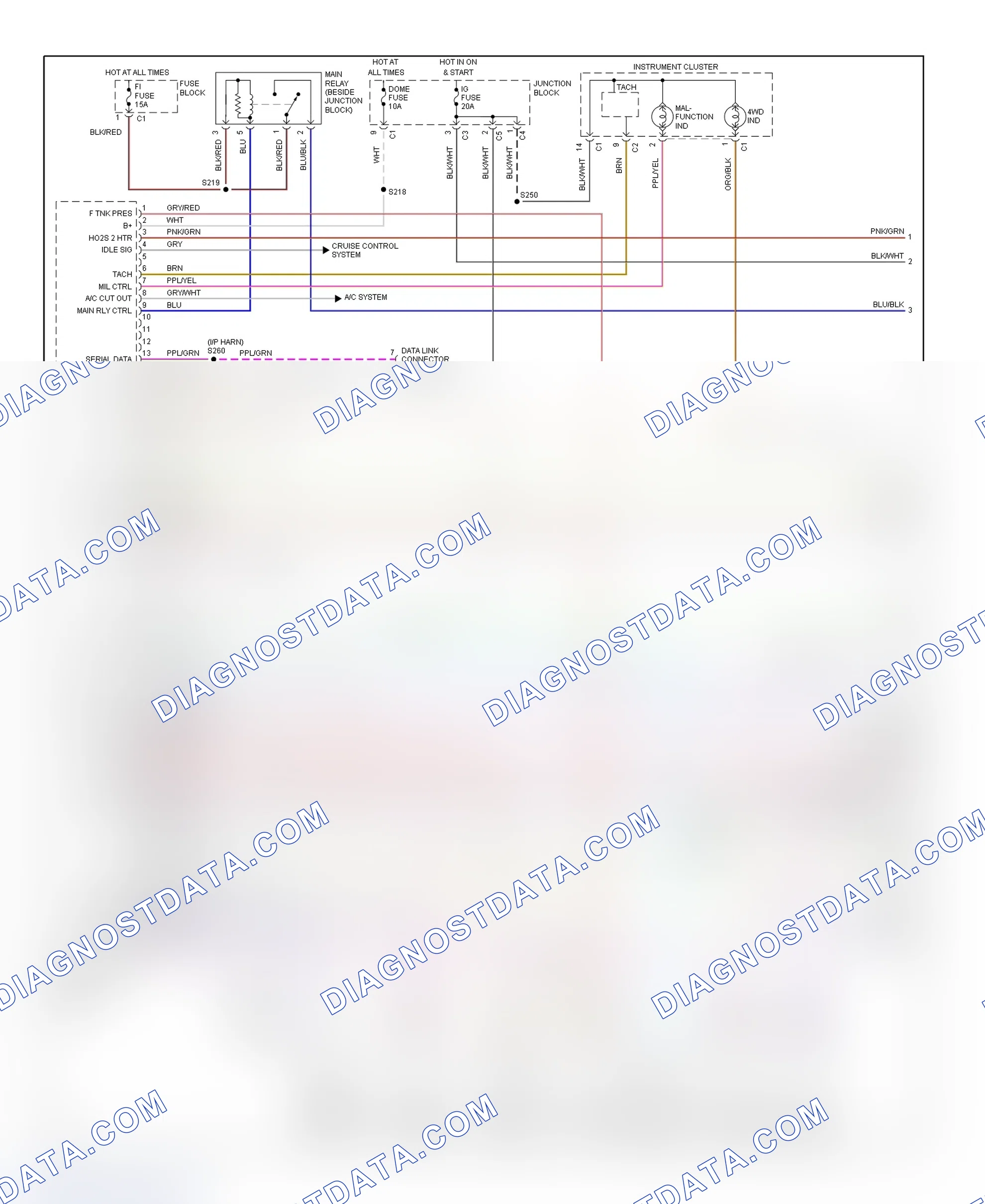 Scheme 188: PCM Wiring Diagram (Tracker - 1.6L - 1 Of 3)