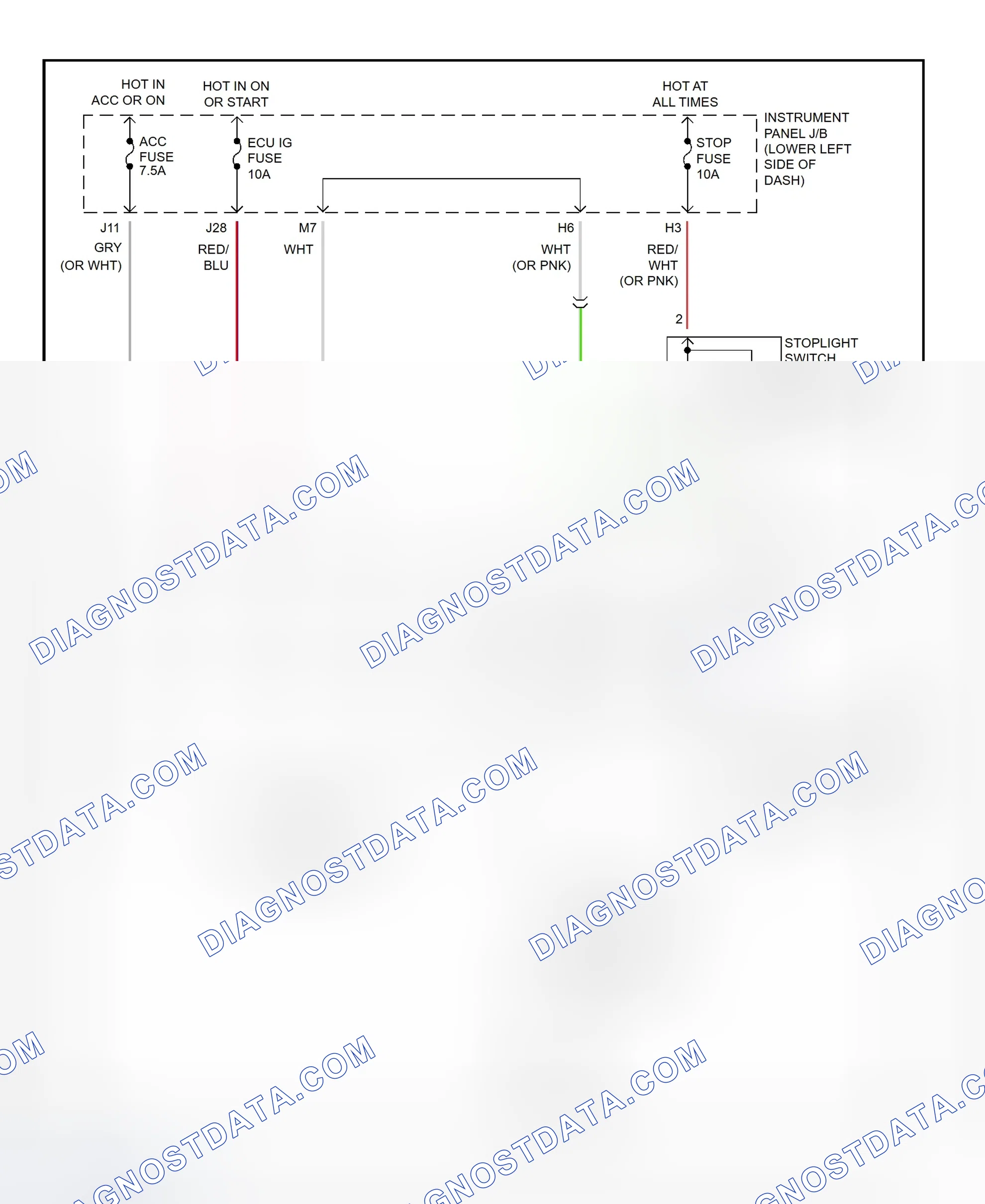 Scheme 283: Shift Interlock System Wiring Diagram (2001 - Toyota RAV4)