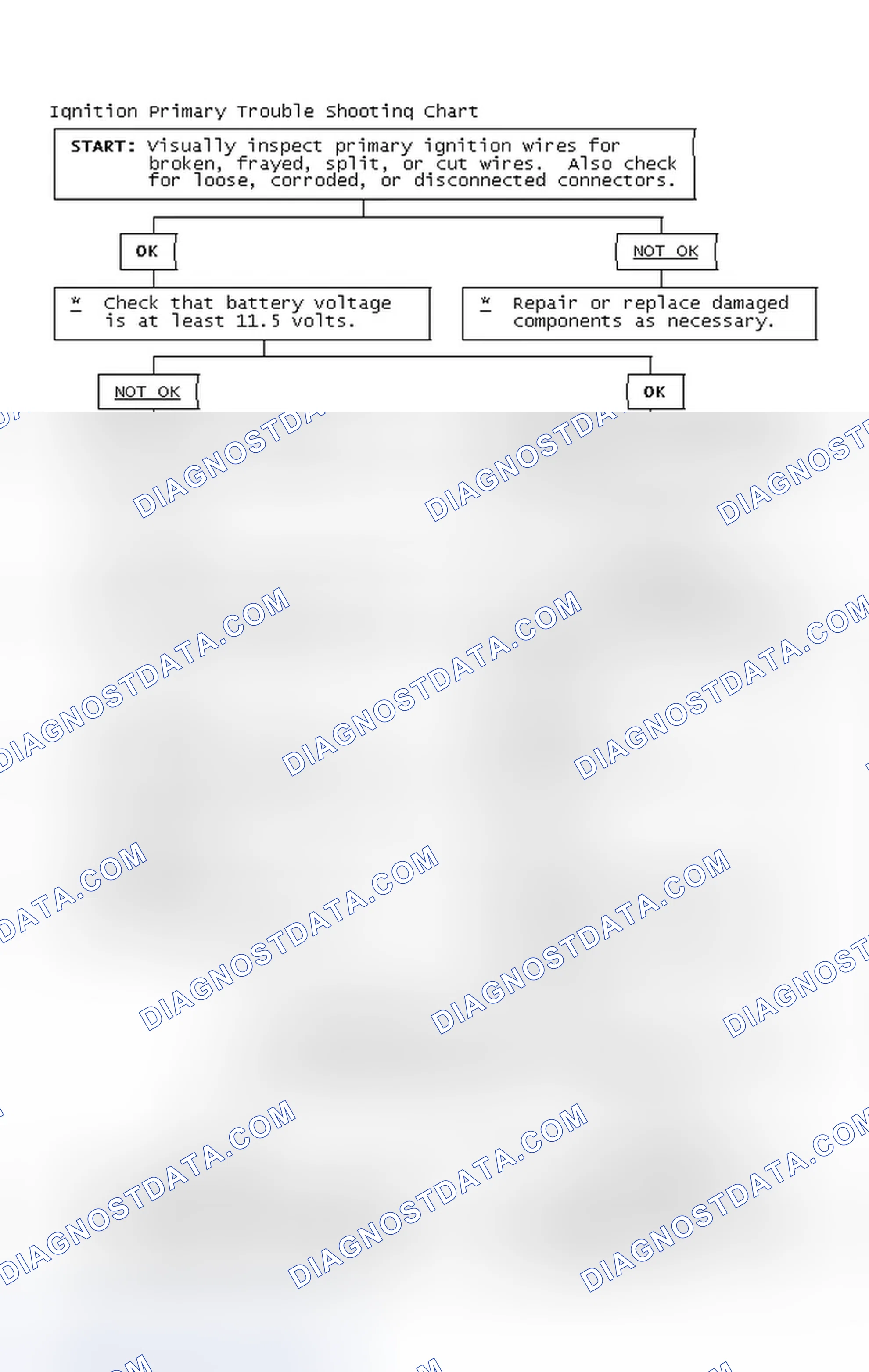 Scheme 2: Ignition Primary Trouble Shooting Chart